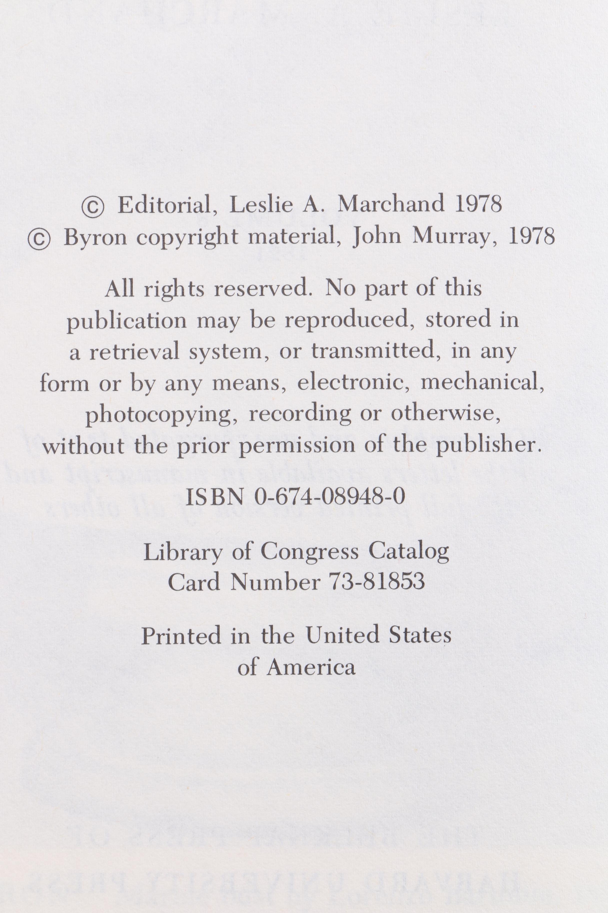 "Byron's Letters & Journals" Twelve Volume Collection