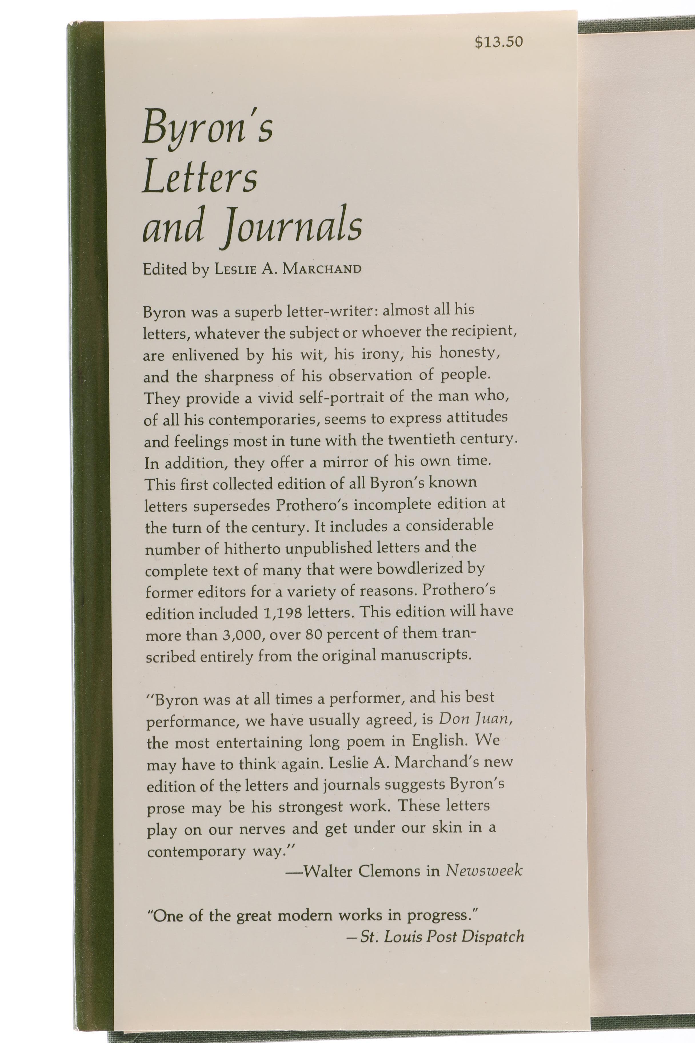 "Byron's Letters & Journals" Twelve Volume Collection