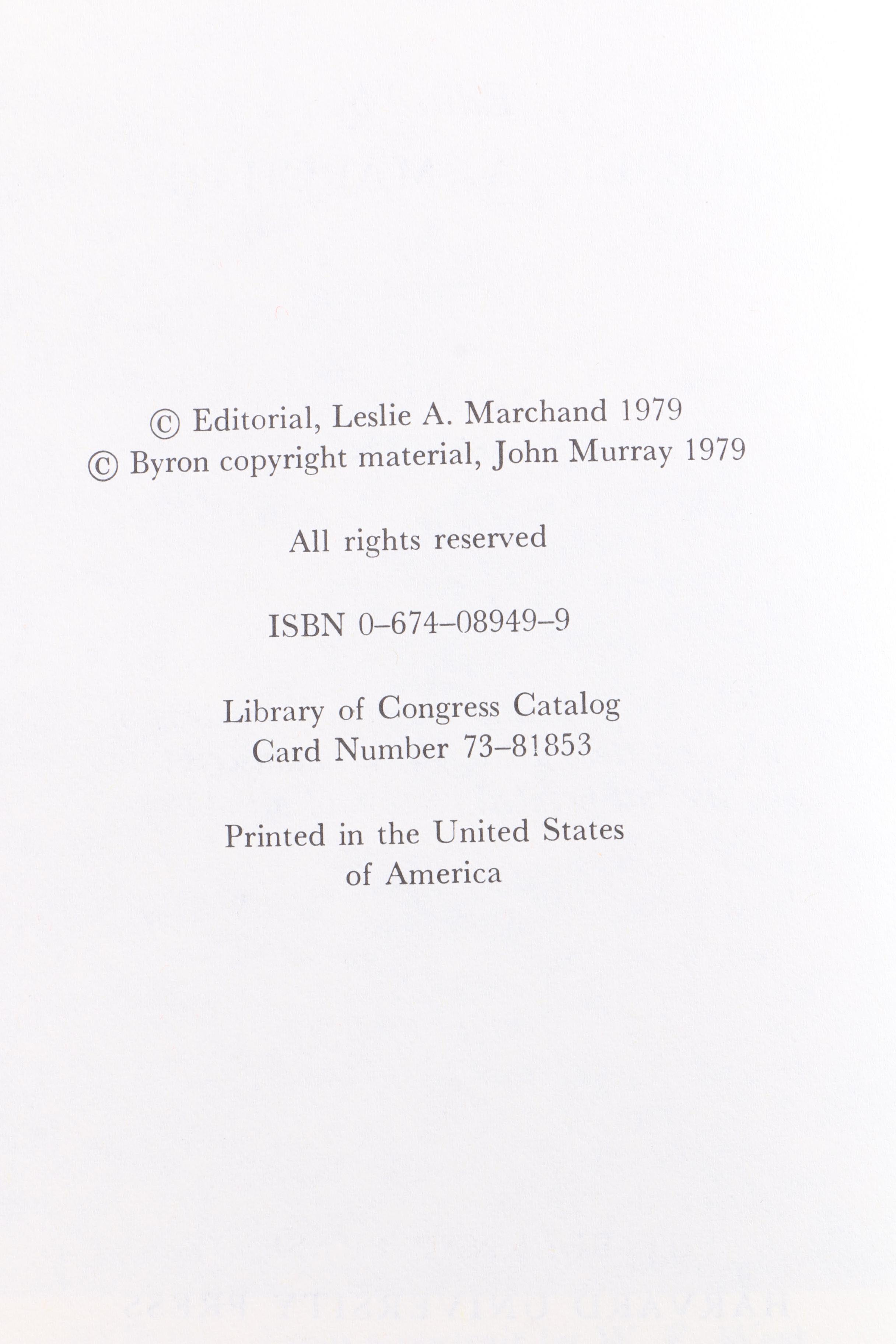 "Byron's Letters & Journals" Twelve Volume Collection