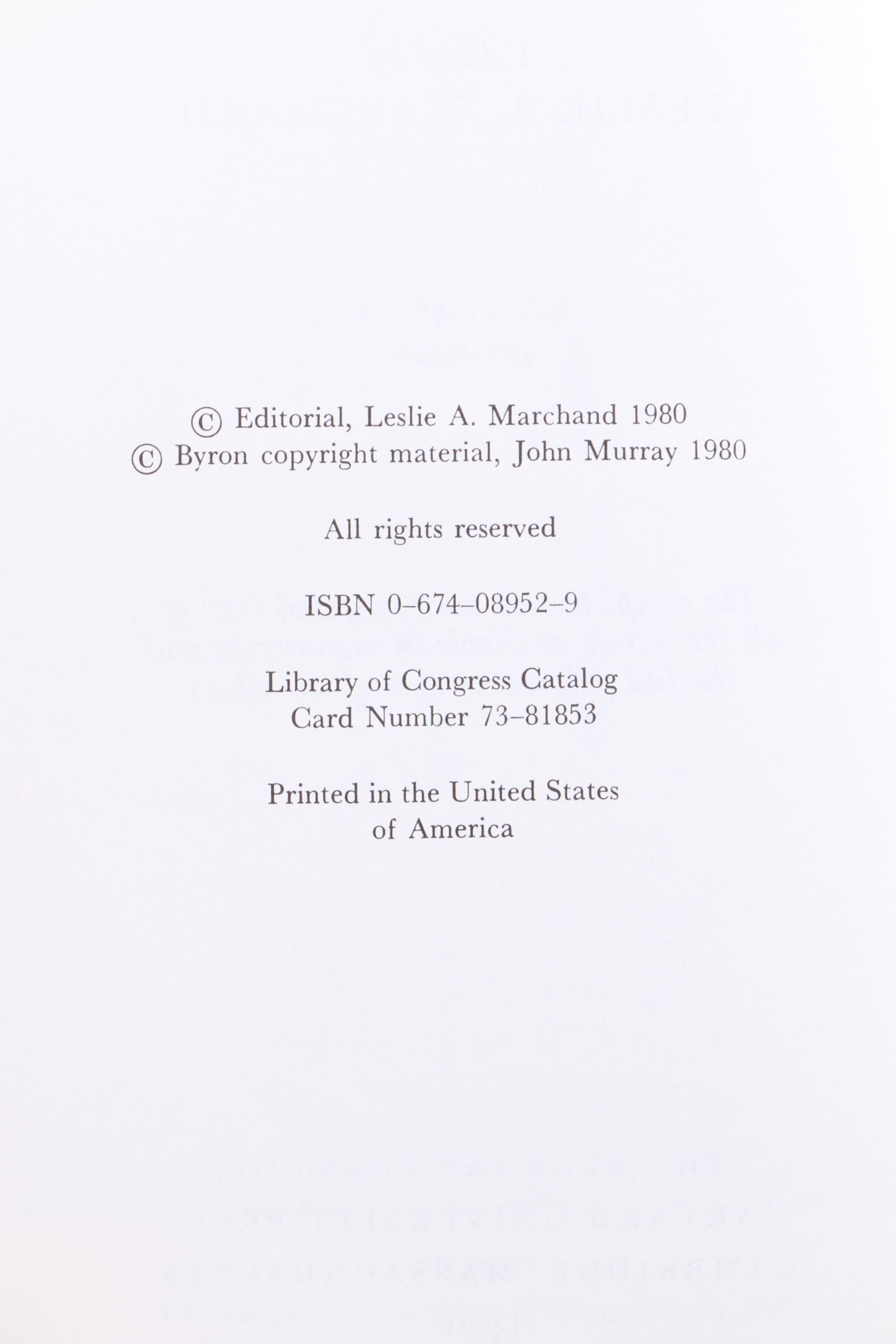 "Byron's Letters & Journals" Twelve Volume Collection