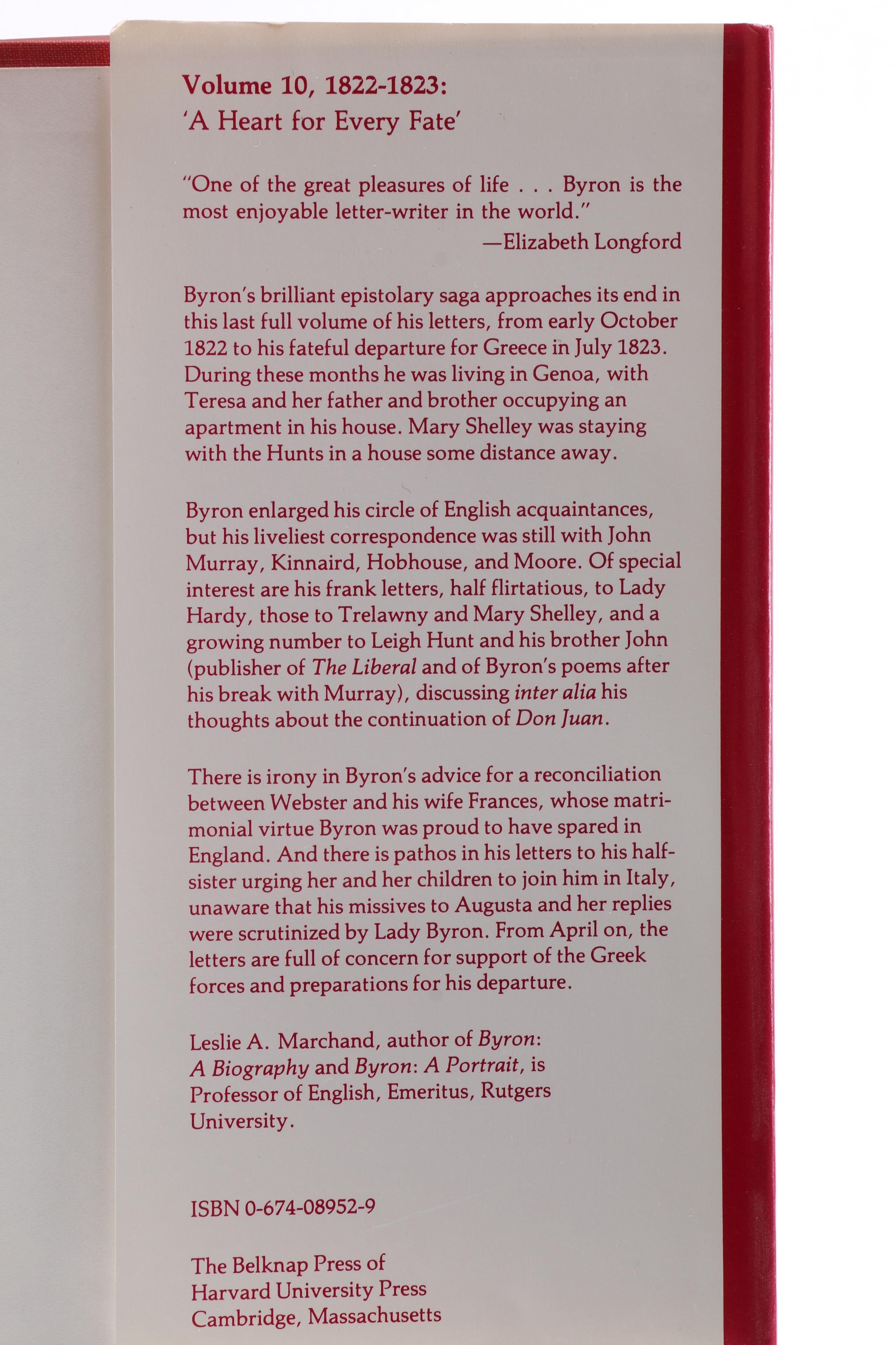 "Byron's Letters & Journals" Twelve Volume Collection