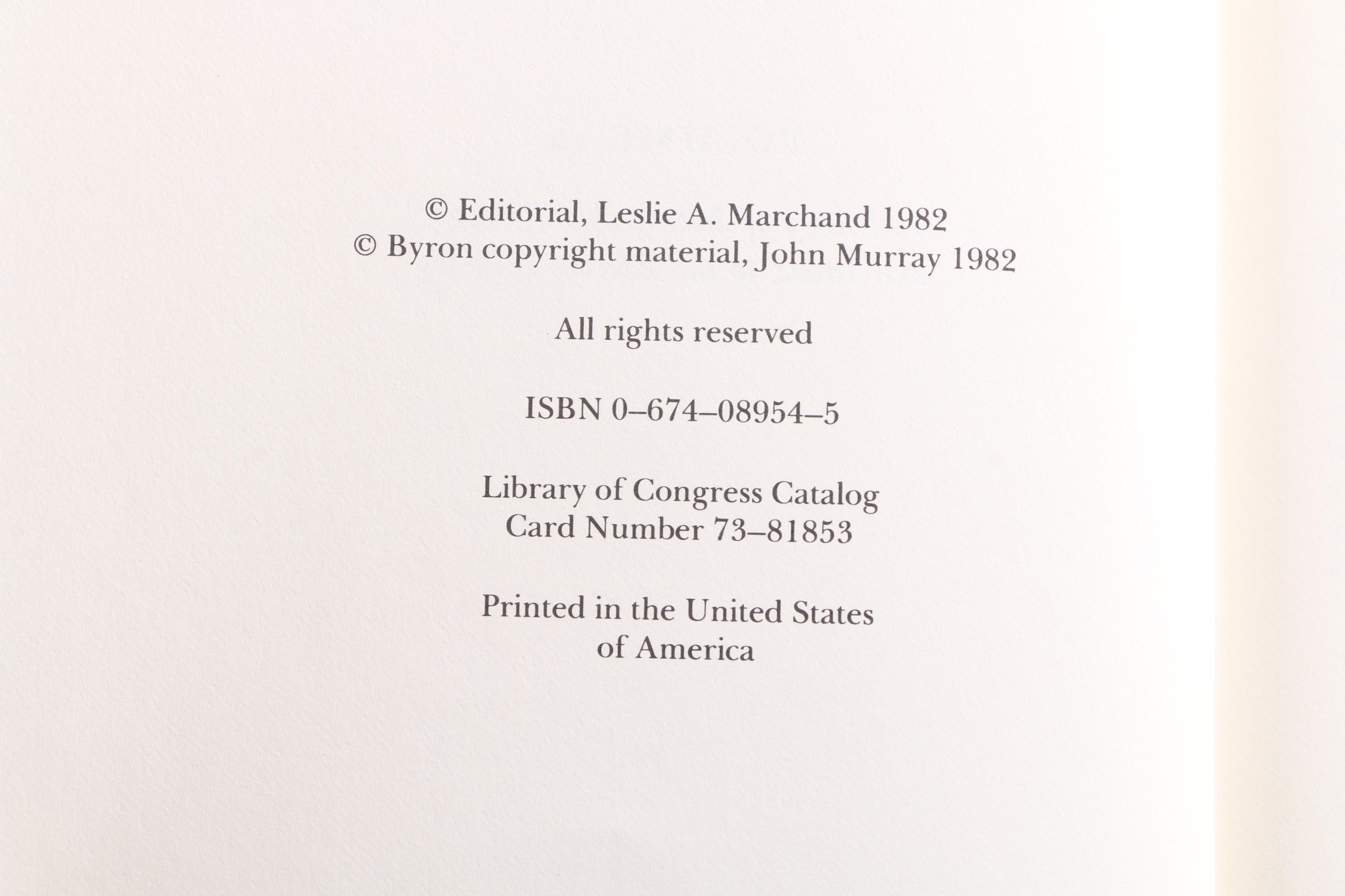 "Byron's Letters & Journals" Twelve Volume Collection