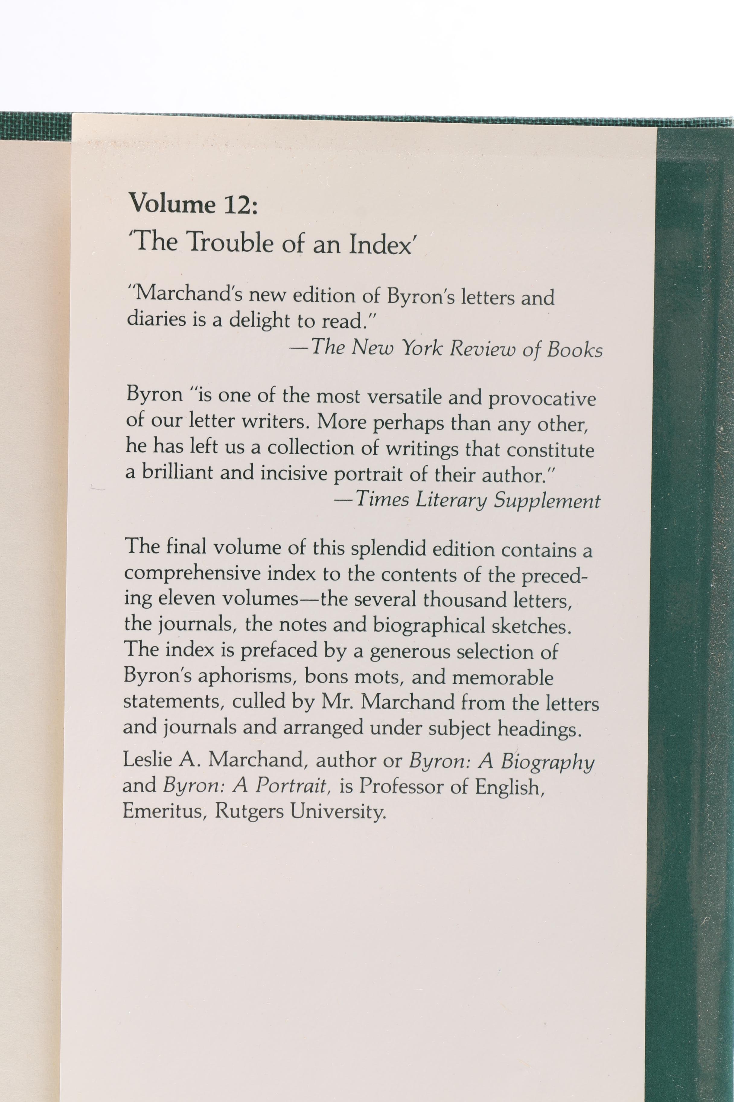 "Byron's Letters & Journals" Twelve Volume Collection
