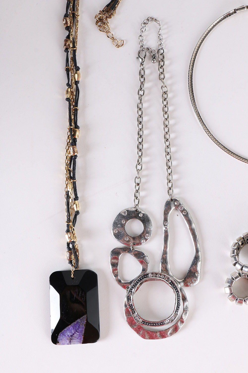 Collection of Silver Tone Costume Jewelry