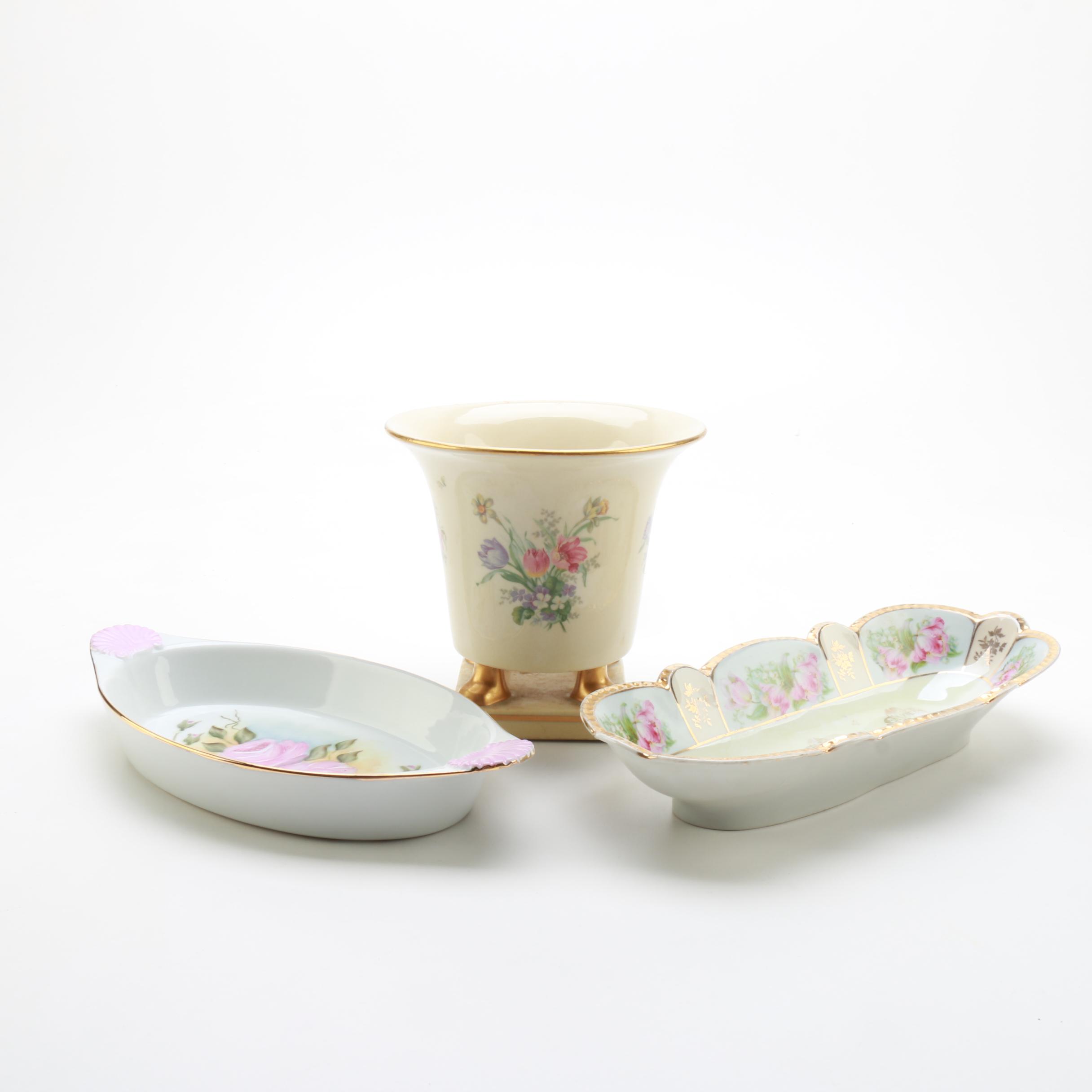 Floral Ceramic and Porcelain Pieces
