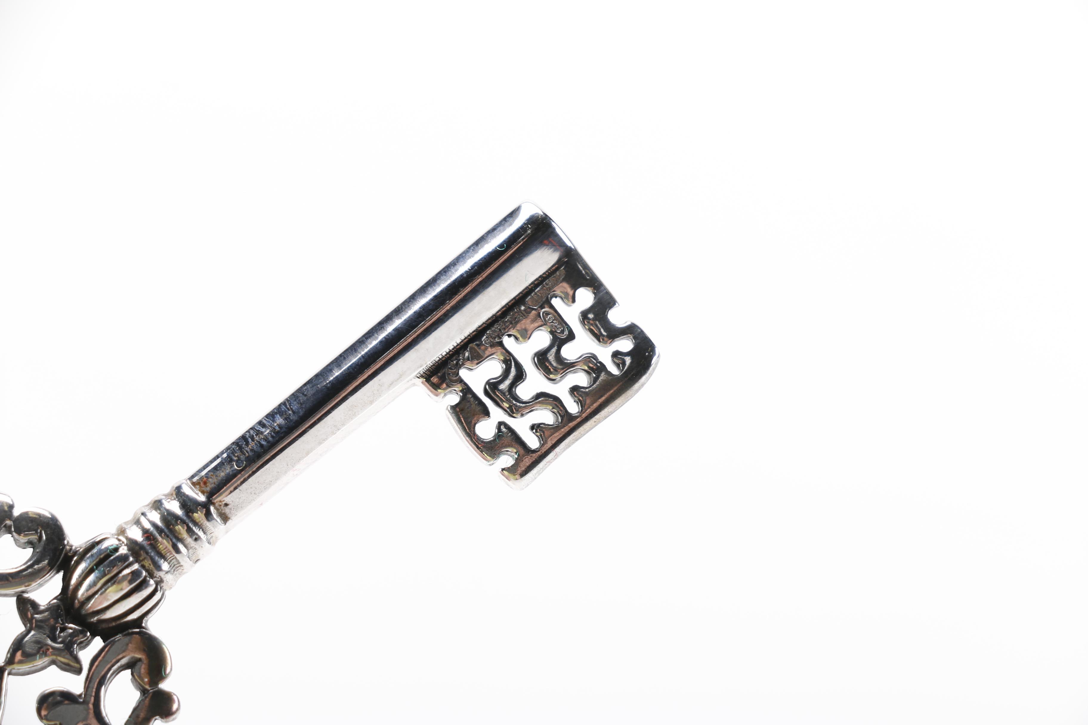 Italian Sterling Silver Key-Shaped Bookmark