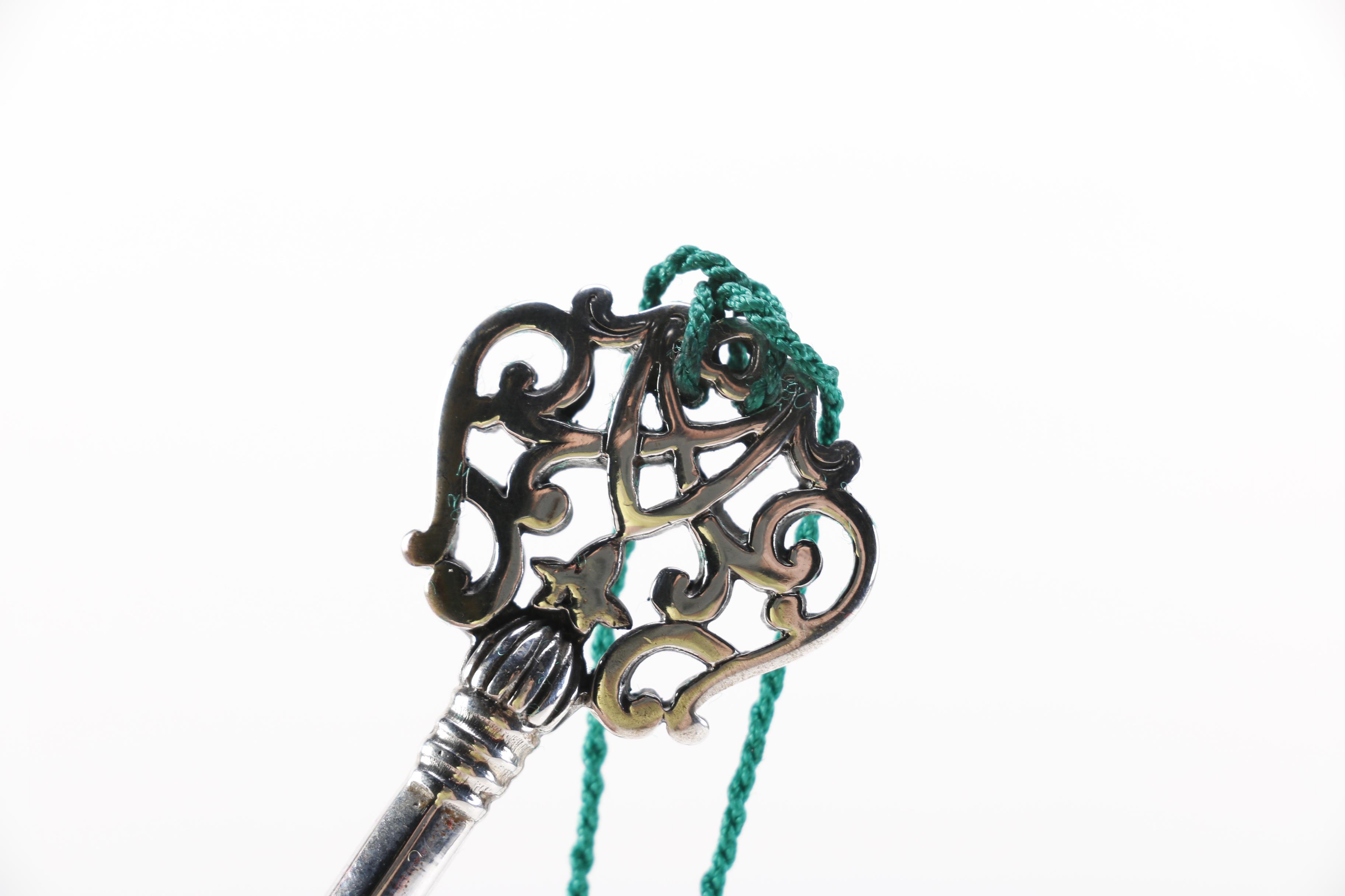 Italian Sterling Silver Key-Shaped Bookmark