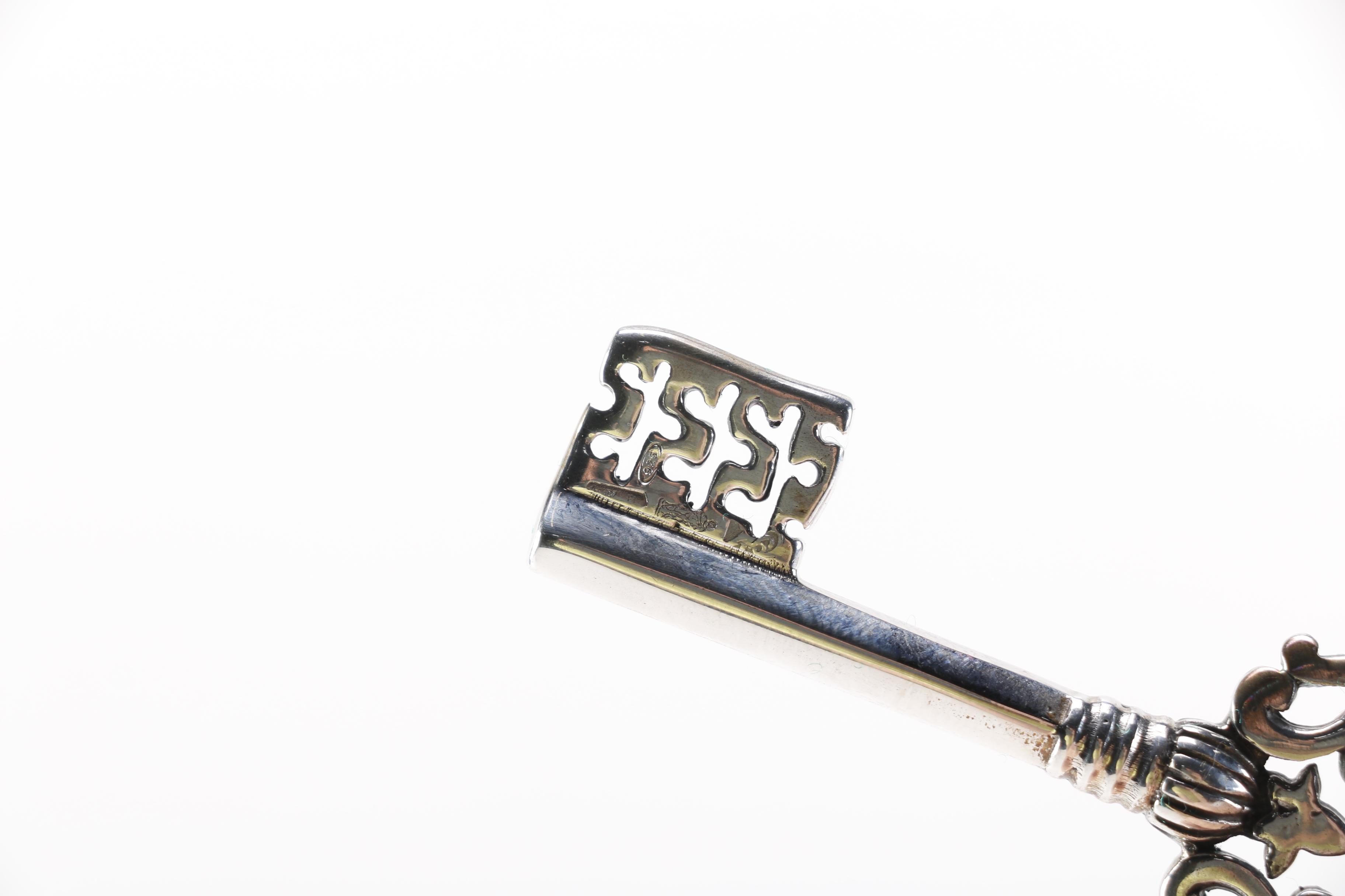 Italian Sterling Silver Key-Shaped Bookmark