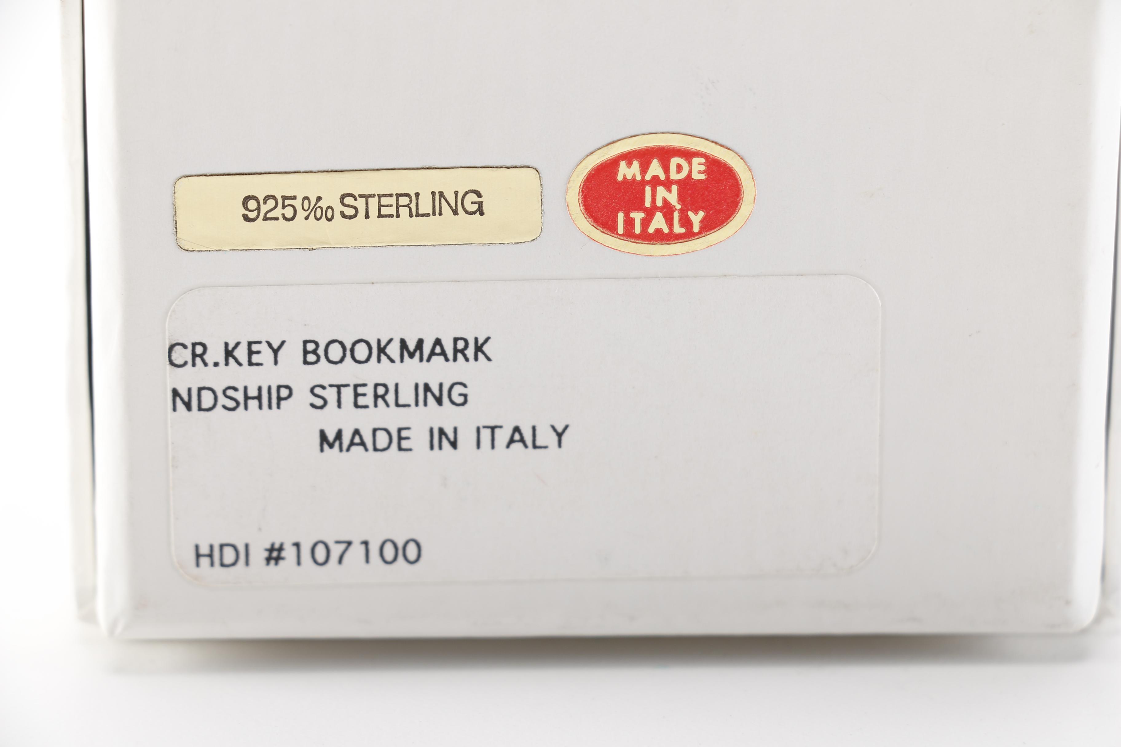 Italian Sterling Silver Key-Shaped Bookmark