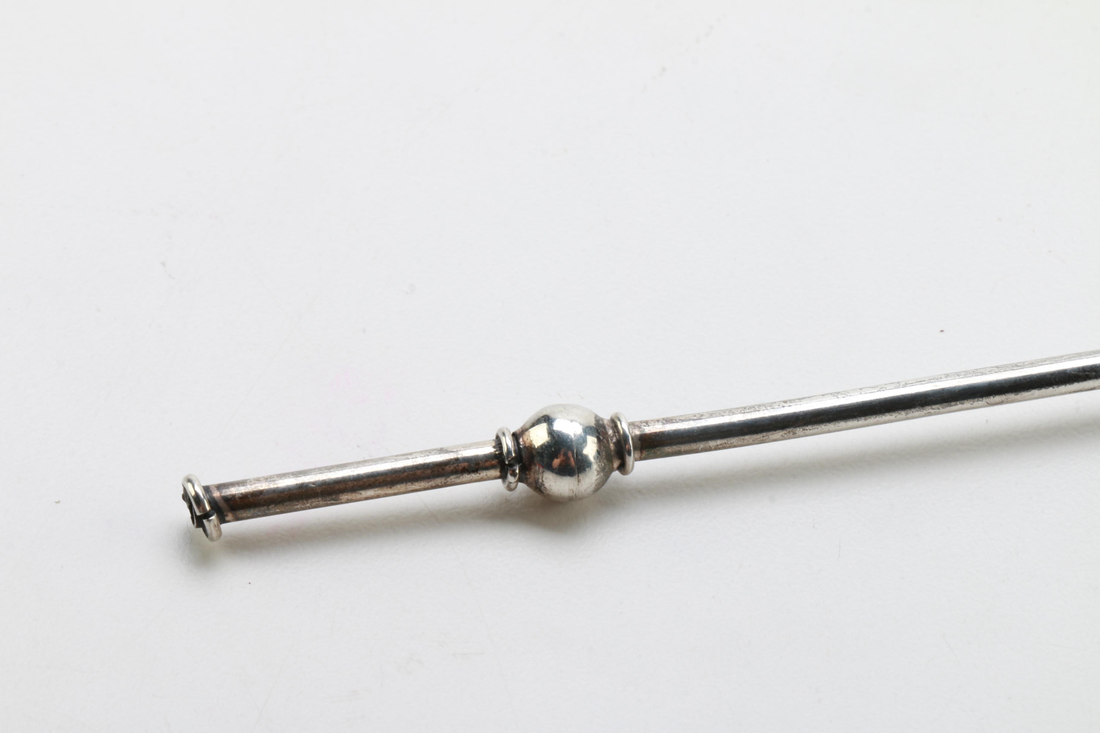 Sterling Silver Cocktail Leaf Stirring Straws