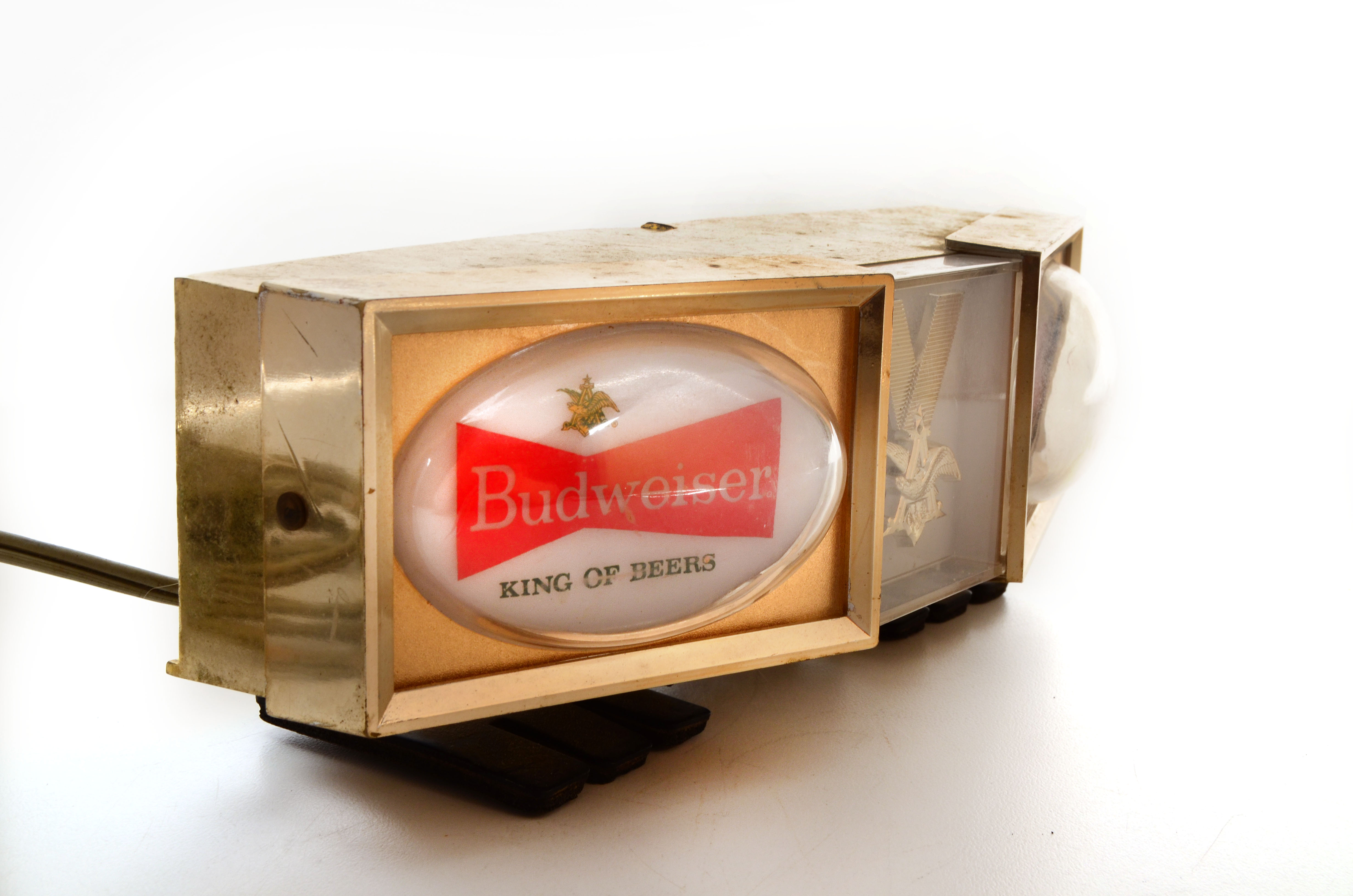 Vintage Budweiser Beer Lighted Cash Register Sign