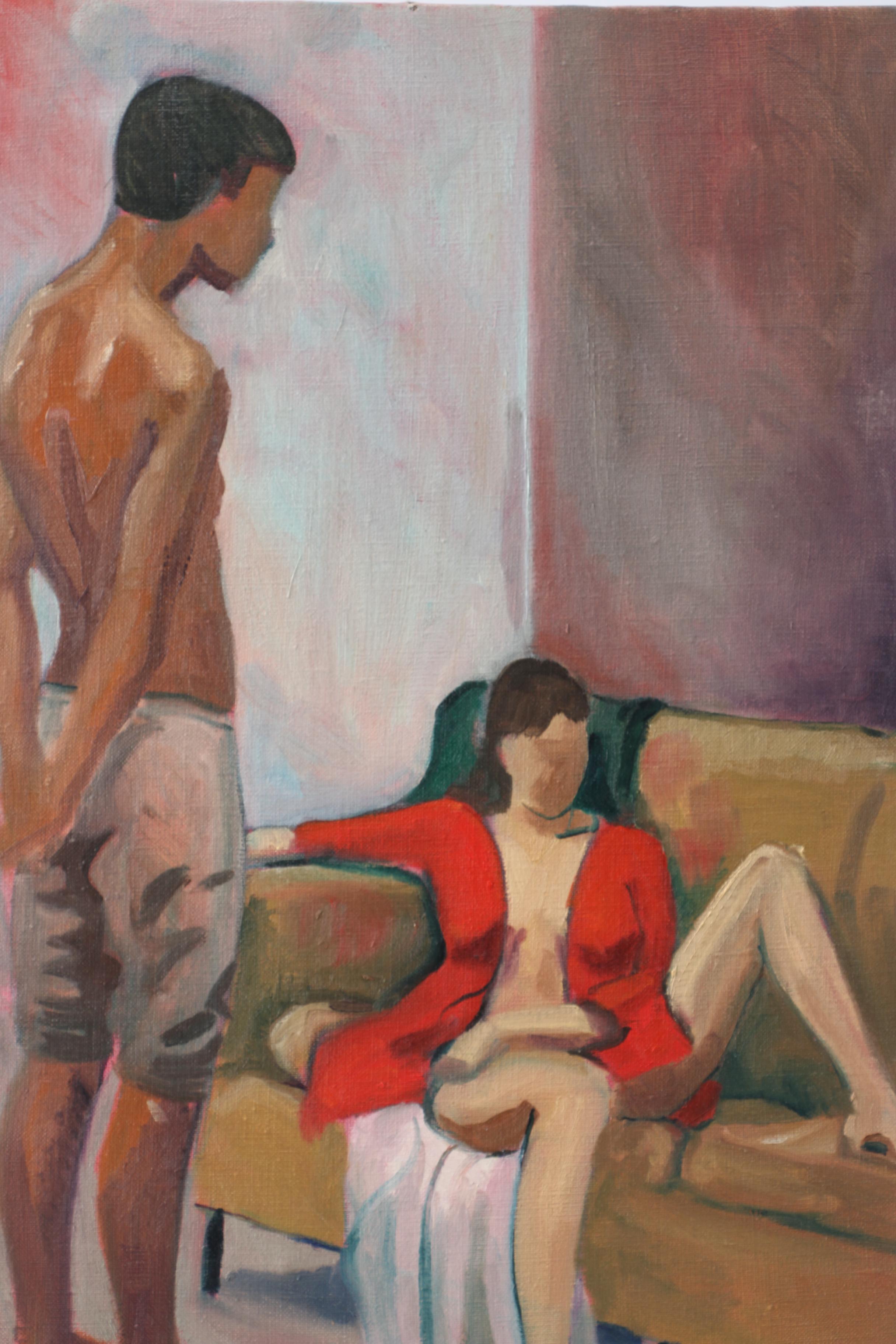 Painting on Canvas by John G. Lawson "Studio Models"