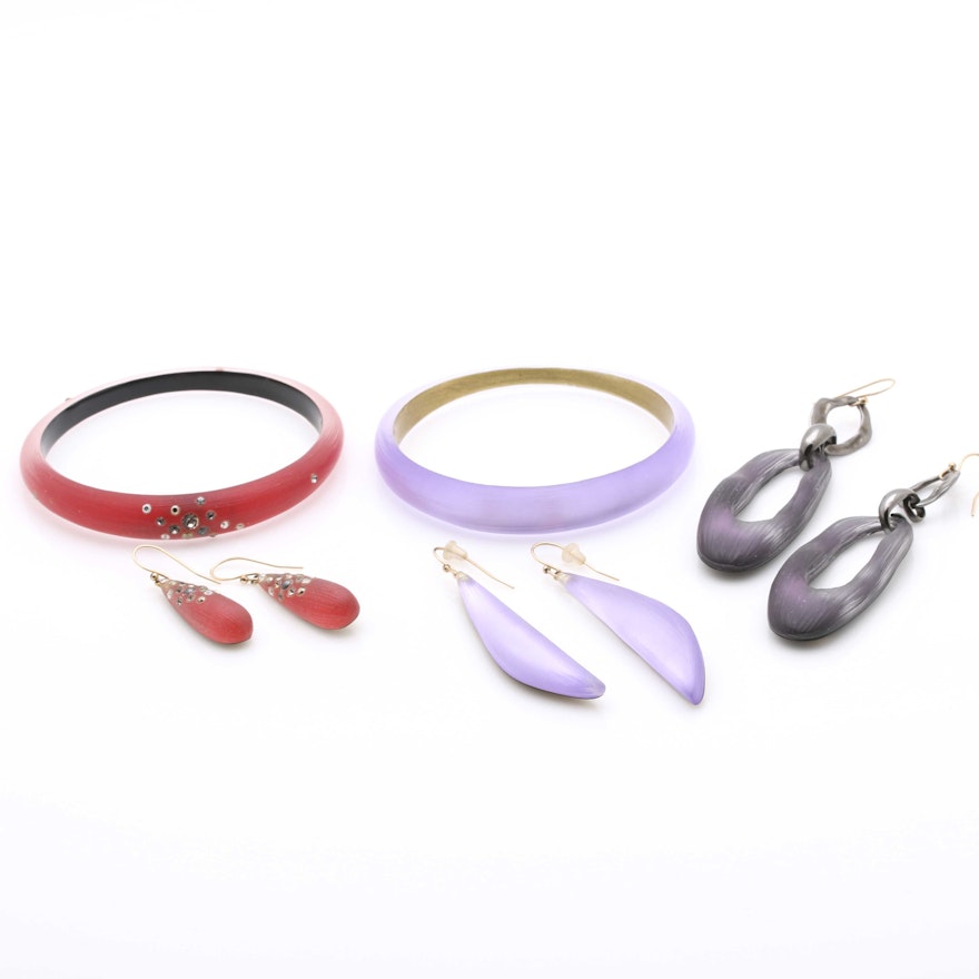 Alexis Bittar Bangles and Earrings