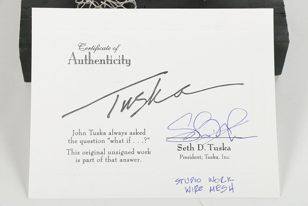 John Tuska Wire Mesh Sculpture Studio Work