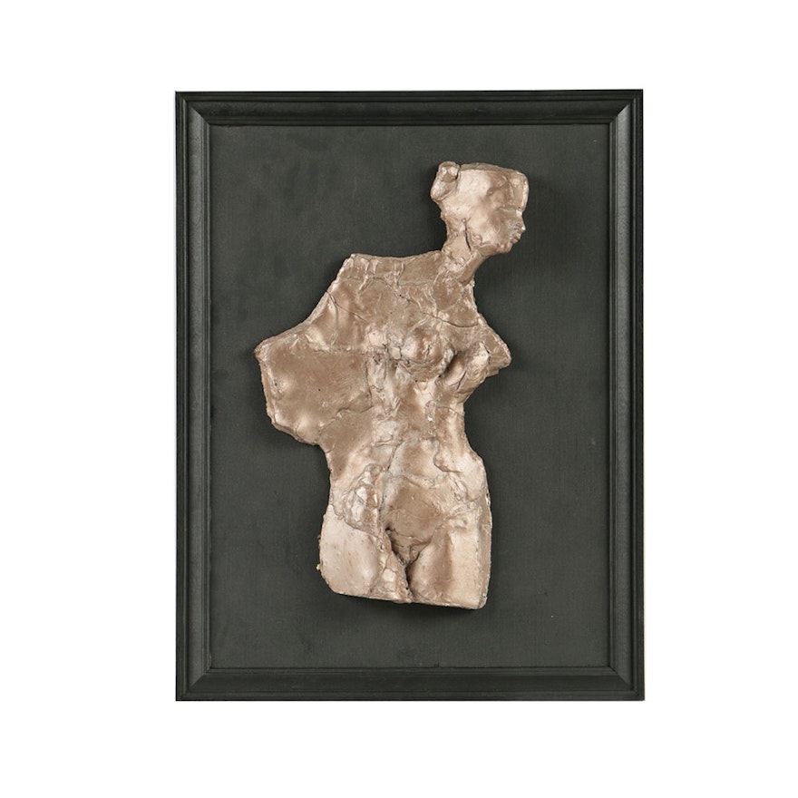 John Tuska Gesso Sculpture with Bronze Pigments "Illumine"