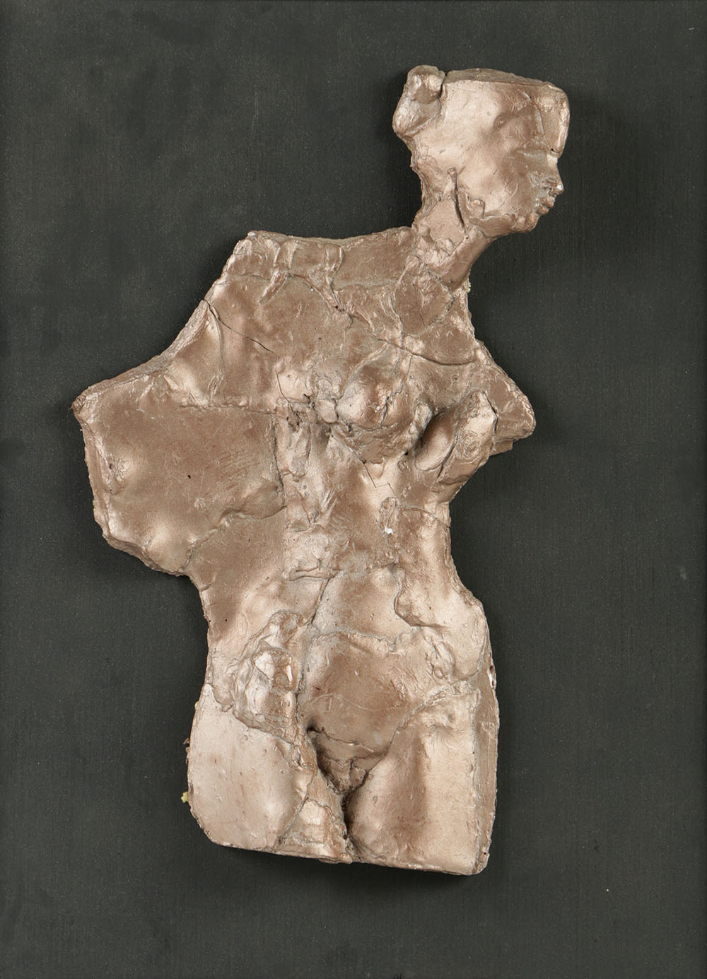 John Tuska Gesso Sculpture with Bronze Pigments "Illumine"