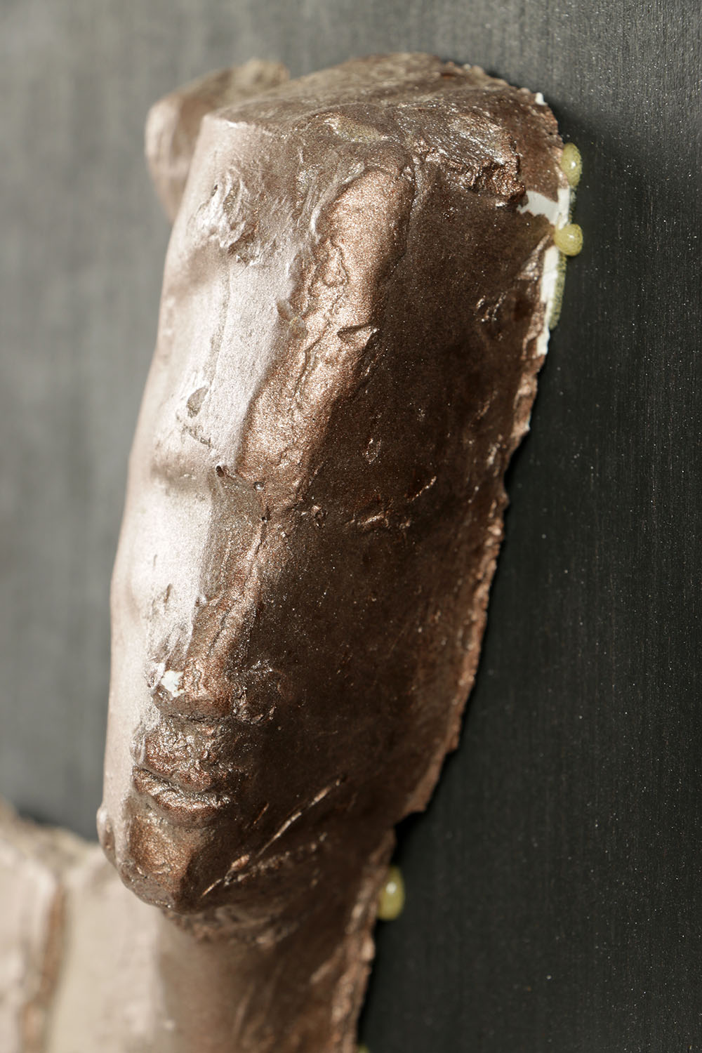 John Tuska Gesso Sculpture with Bronze Pigments "Illumine"