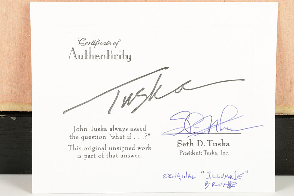 John Tuska Gesso Sculpture with Bronze Pigments "Illumine"