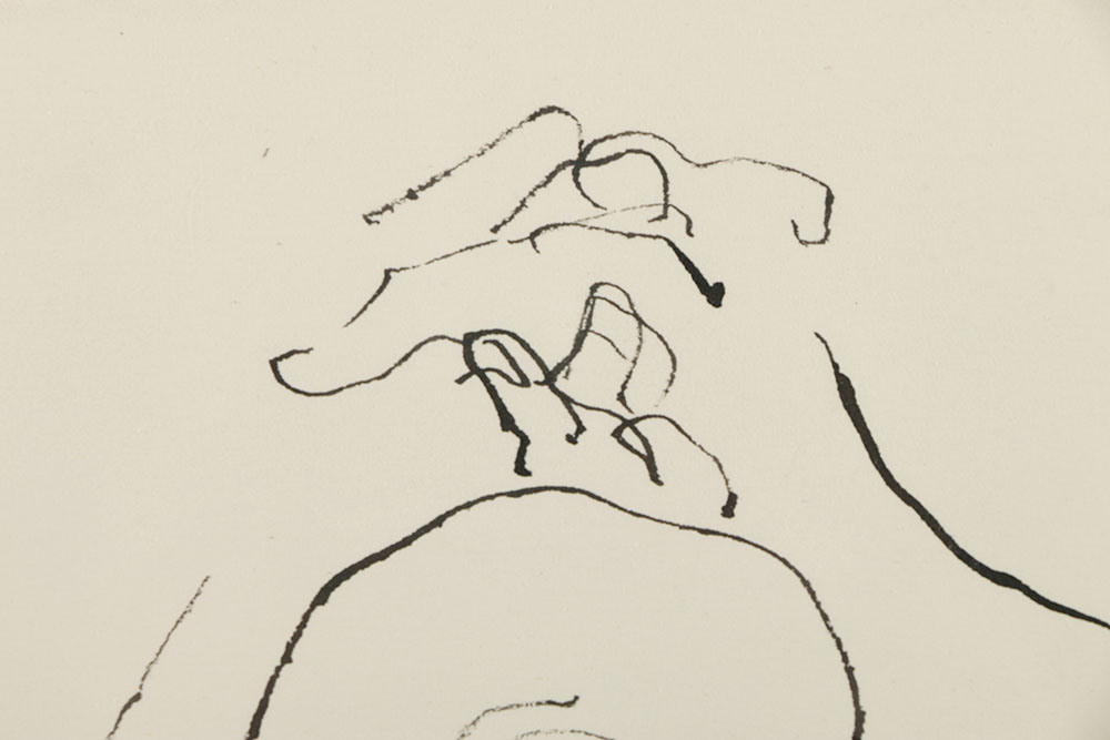 John Tuska Ink Drawing on Paper of a Figure