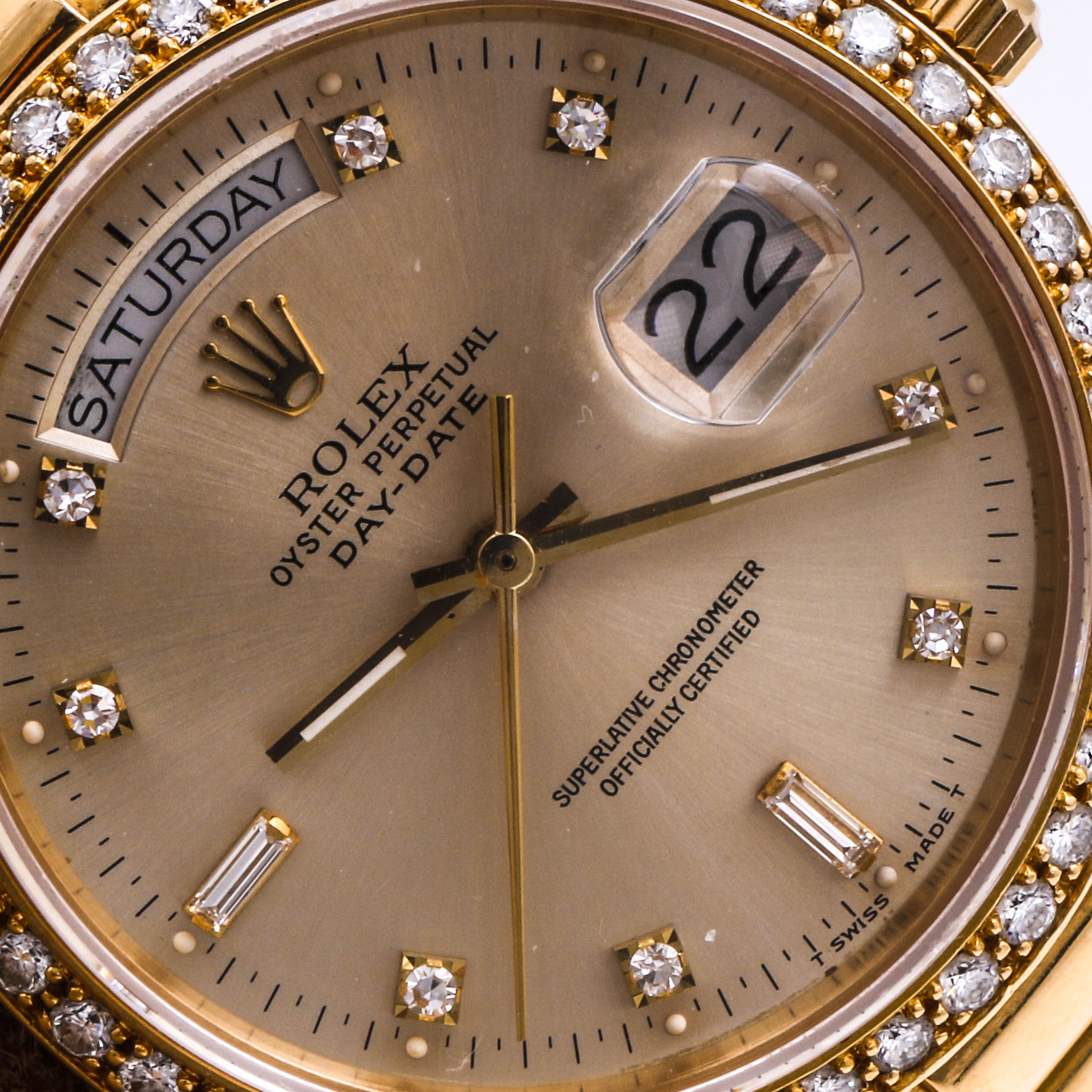 18K Yellow Gold 1.34 CTW Diamond Rolex Oyster Perpetual Watch