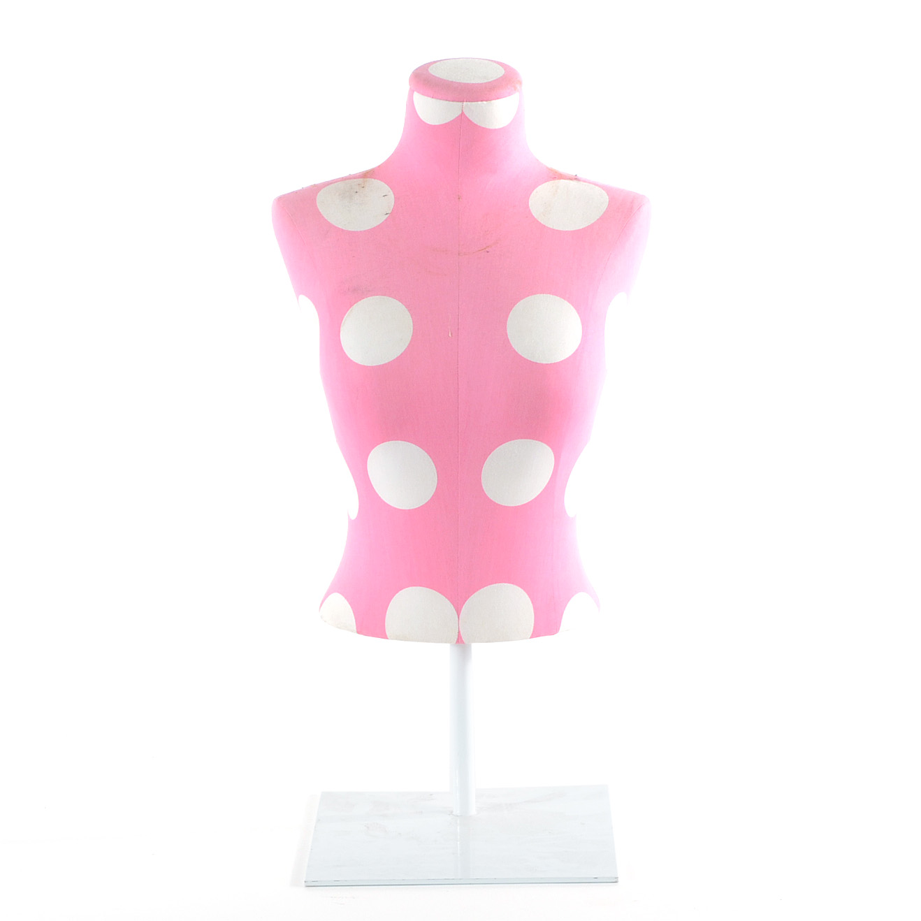 Pink Polka Dot Torso Mannequin