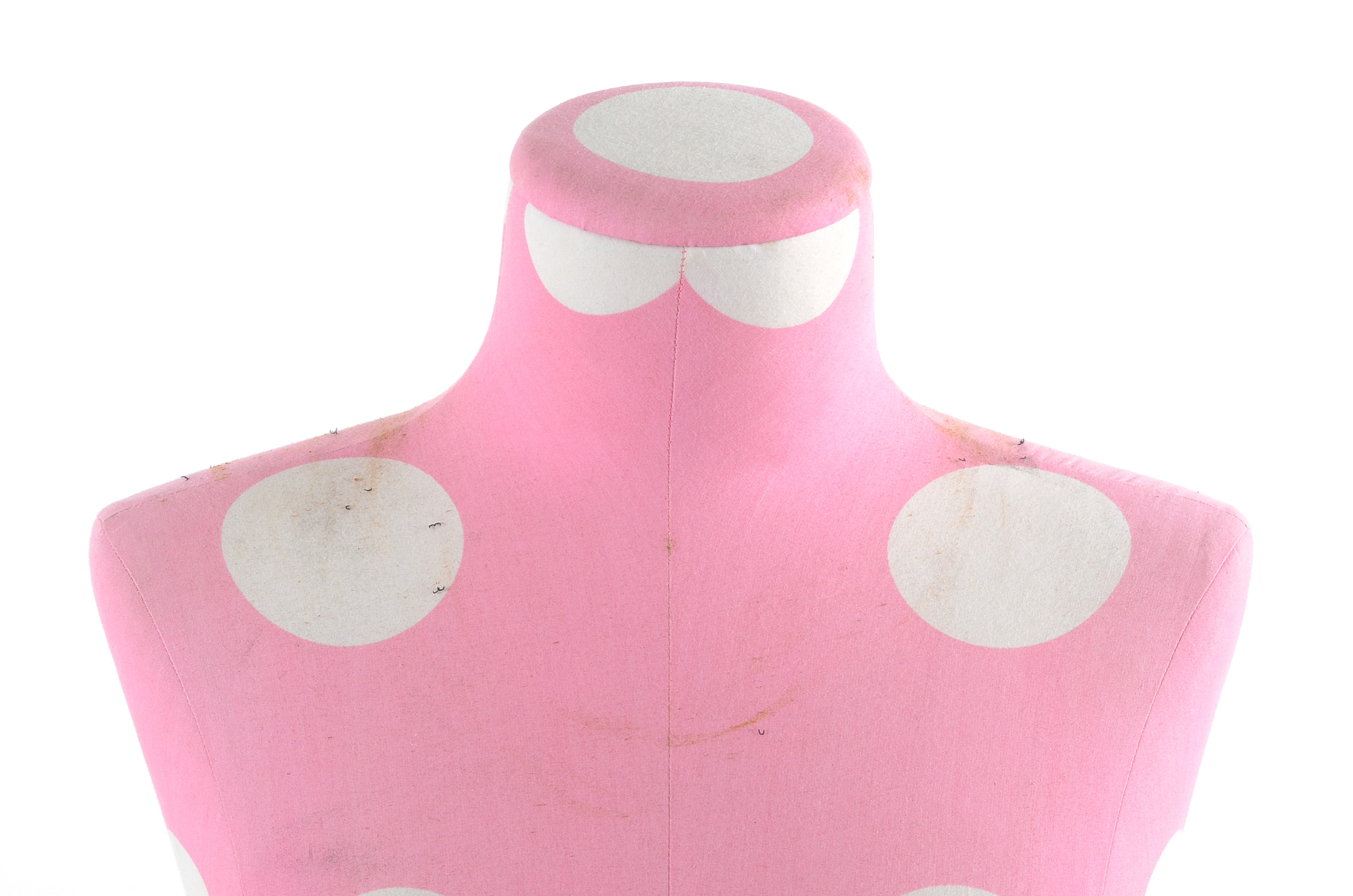 Pink Polka Dot Torso Mannequin
