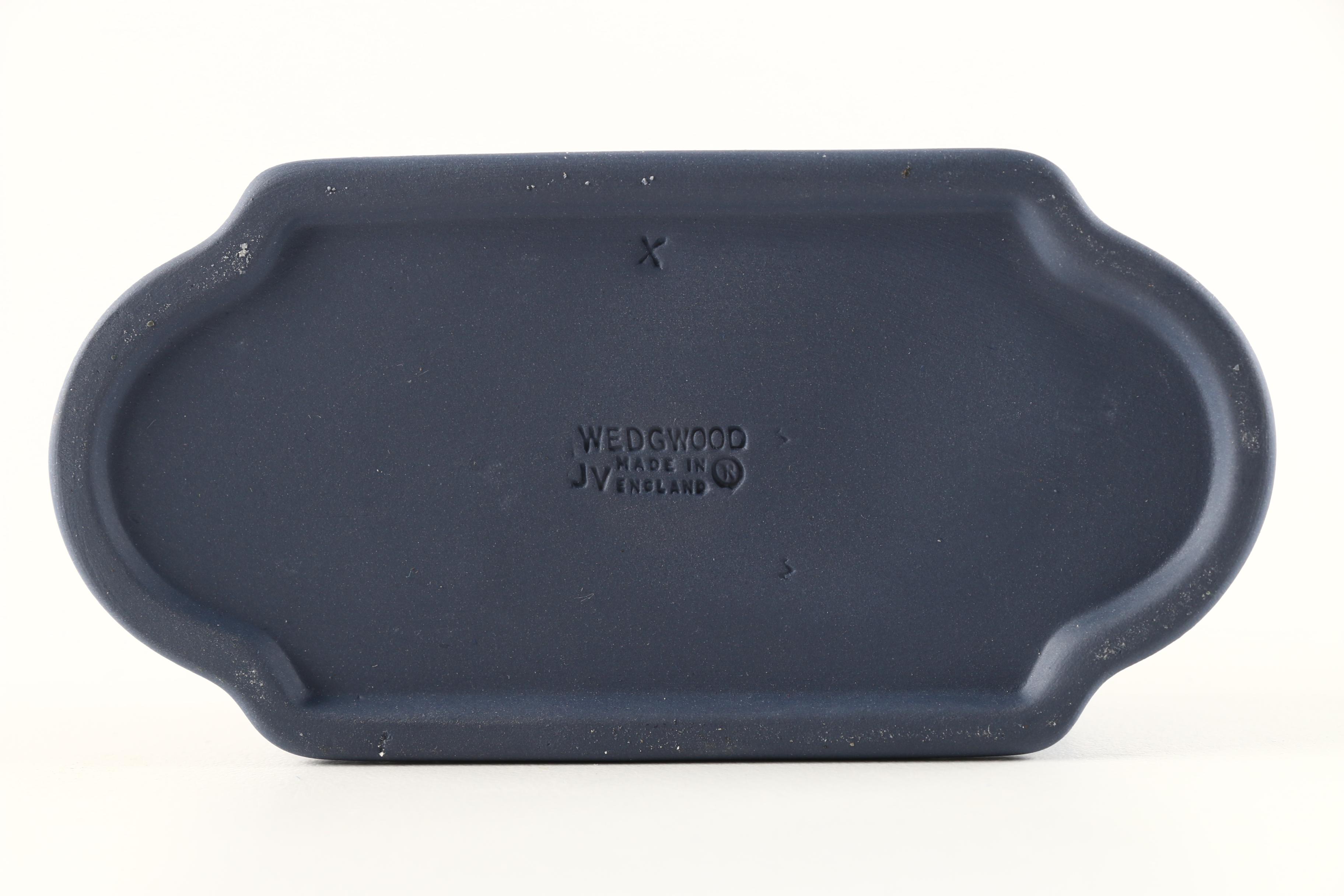 Wedgwood Portland Blue Jasperware Trinket Box