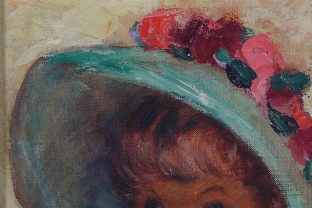 Esther Seymour-Stevenson Original 1972 Oil on Canvas Portrait "Alice Marguerite Marrland"