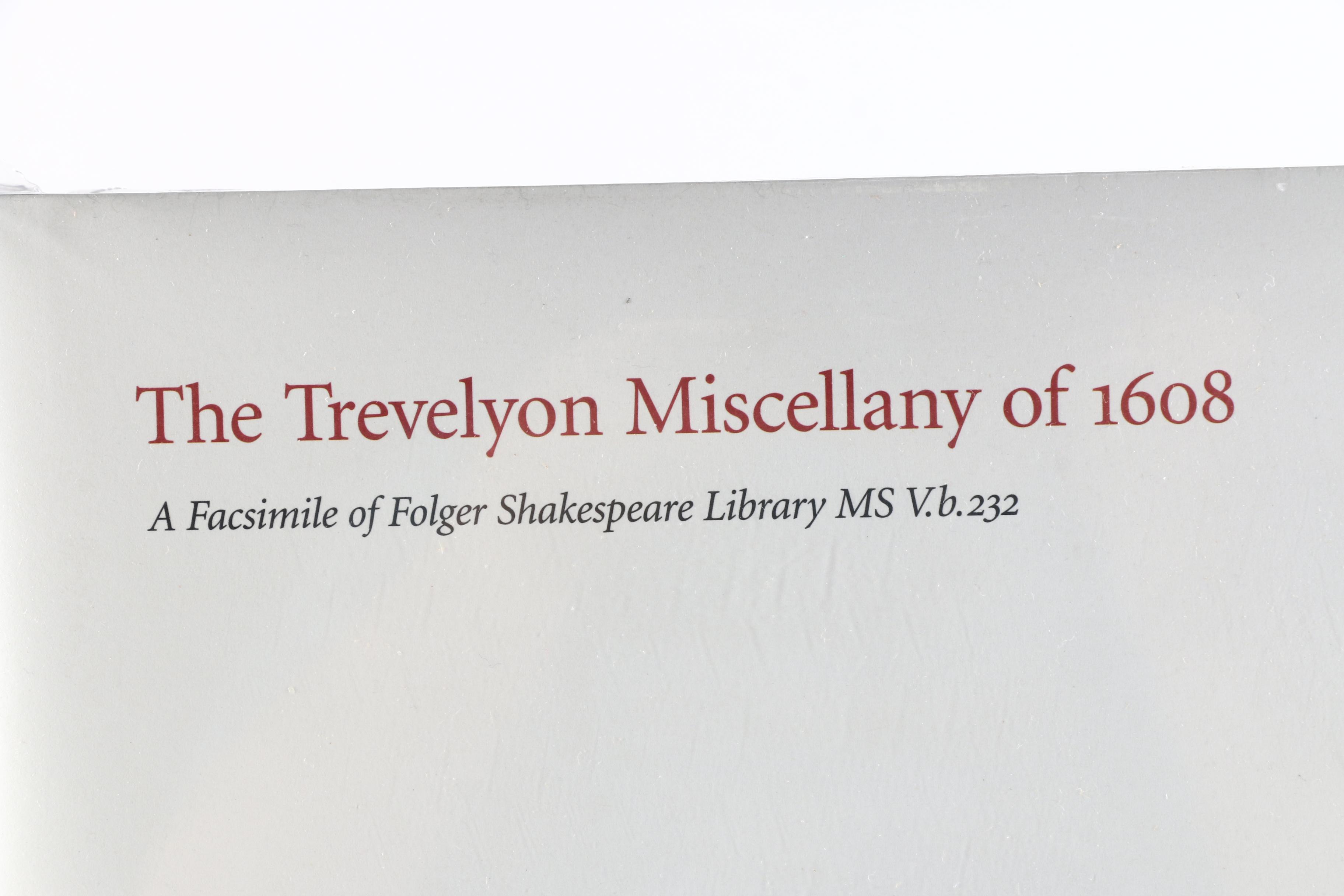 2007 Facsimile Edition "The Trevelyon Miscellany of 1608"