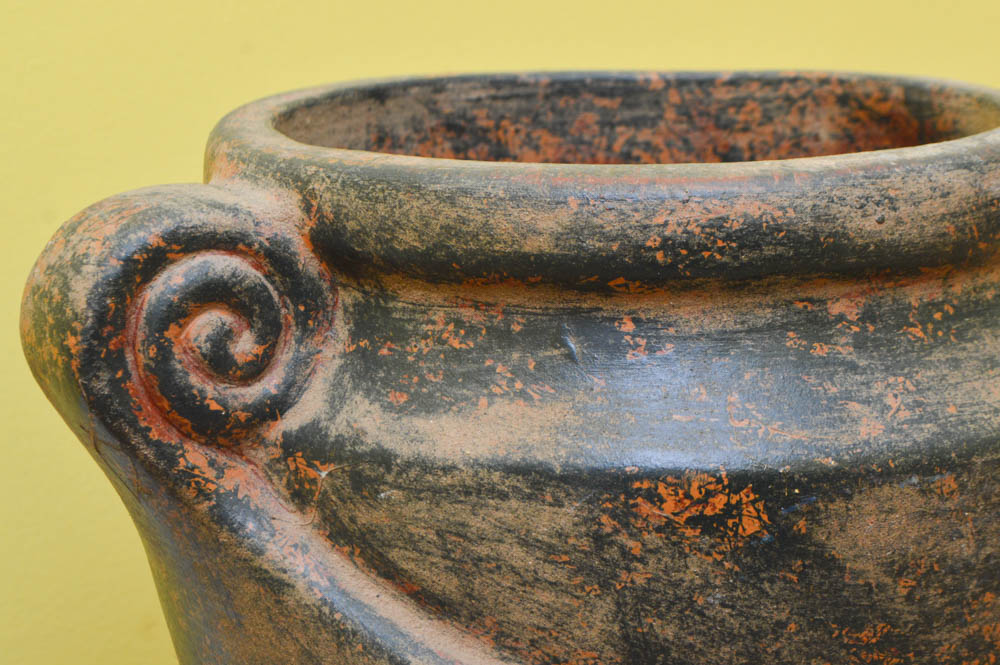 Hand Made Large Decorative Bullet Vase by Melvin Pagan on Metal Stand