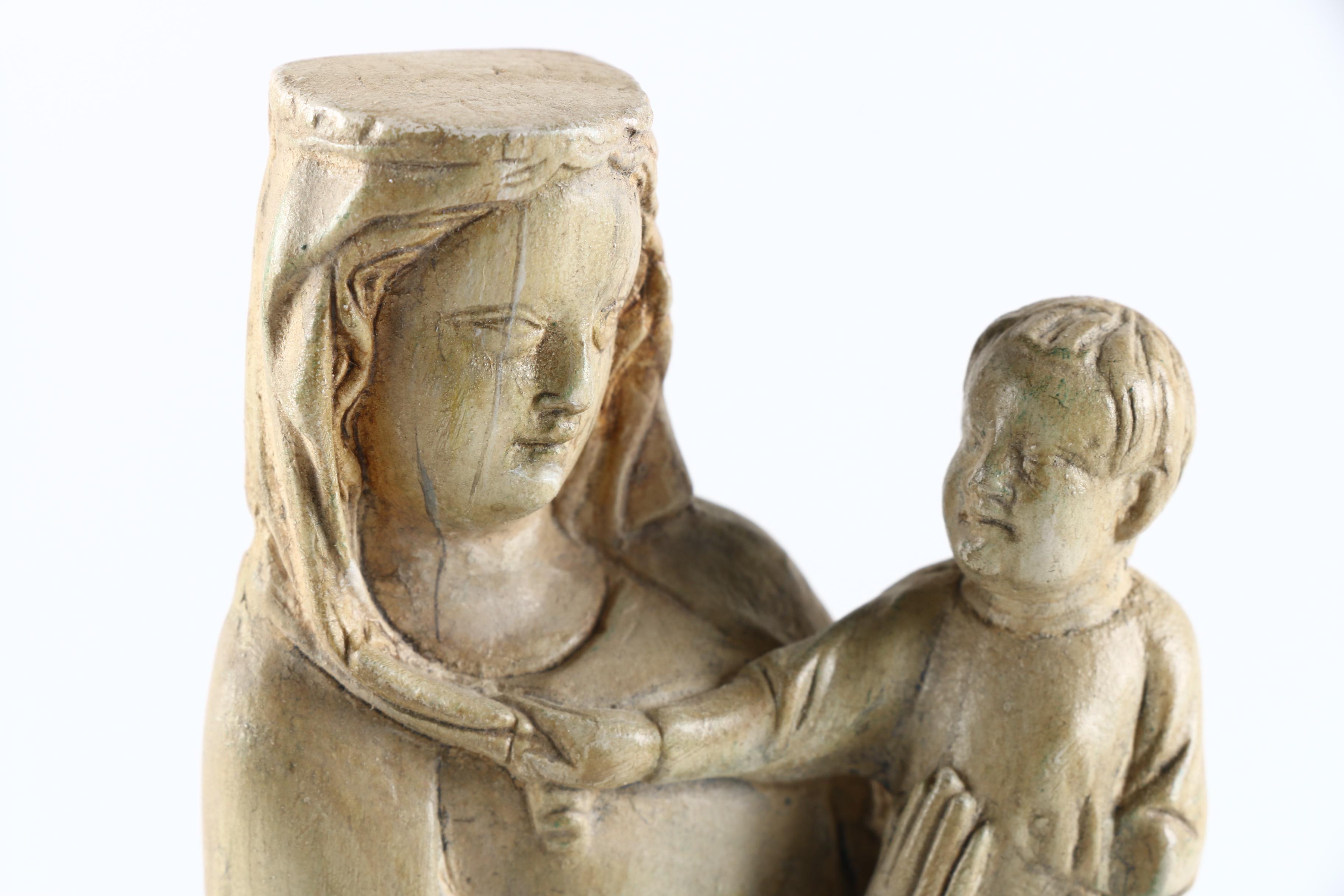 Reproduction Medieval Madonna and Child Statue