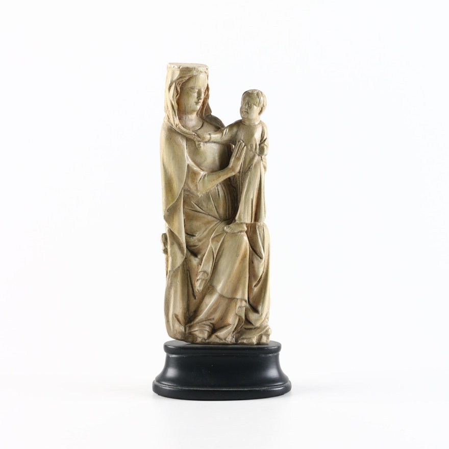 Reproduction Medieval Madonna and Child Statue