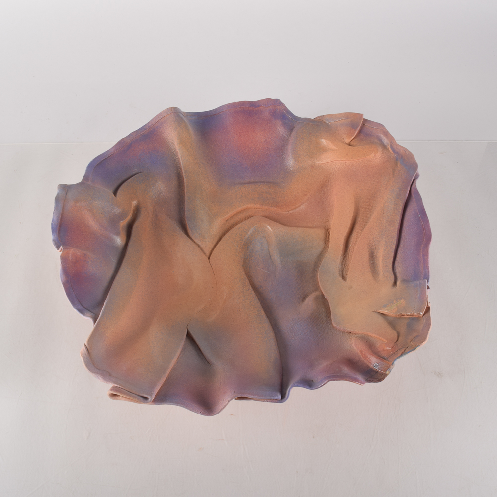 Decorative Slab Built Stoneware Bowl