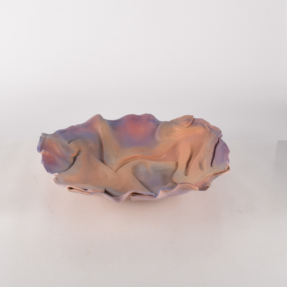 Decorative Slab Built Stoneware Bowl