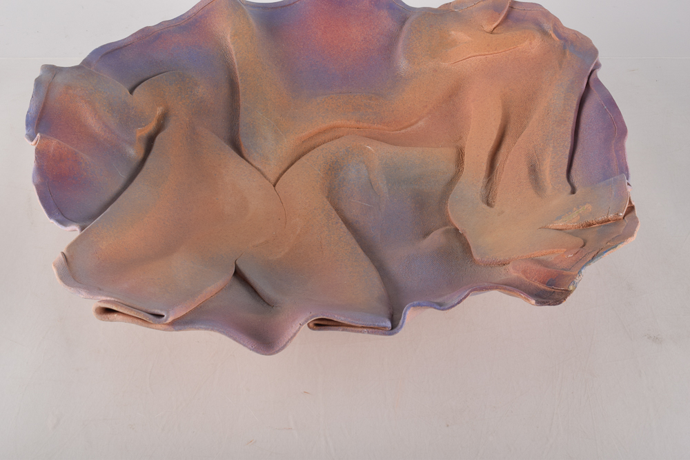 Decorative Slab Built Stoneware Bowl