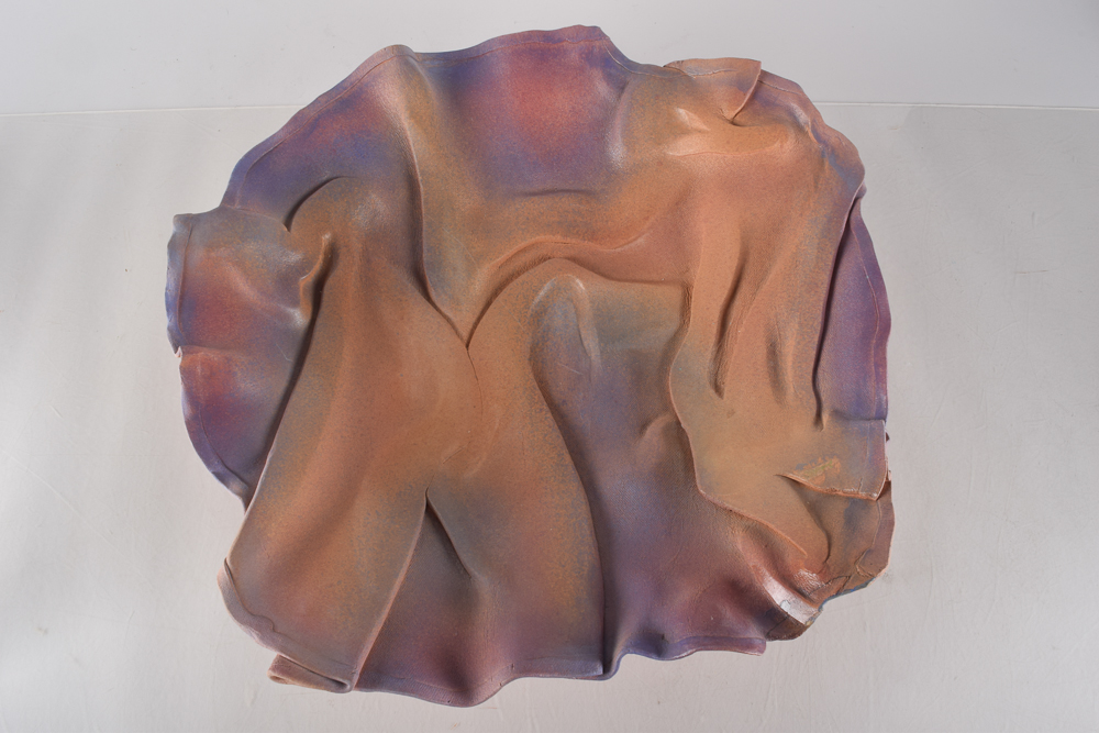 Decorative Slab Built Stoneware Bowl