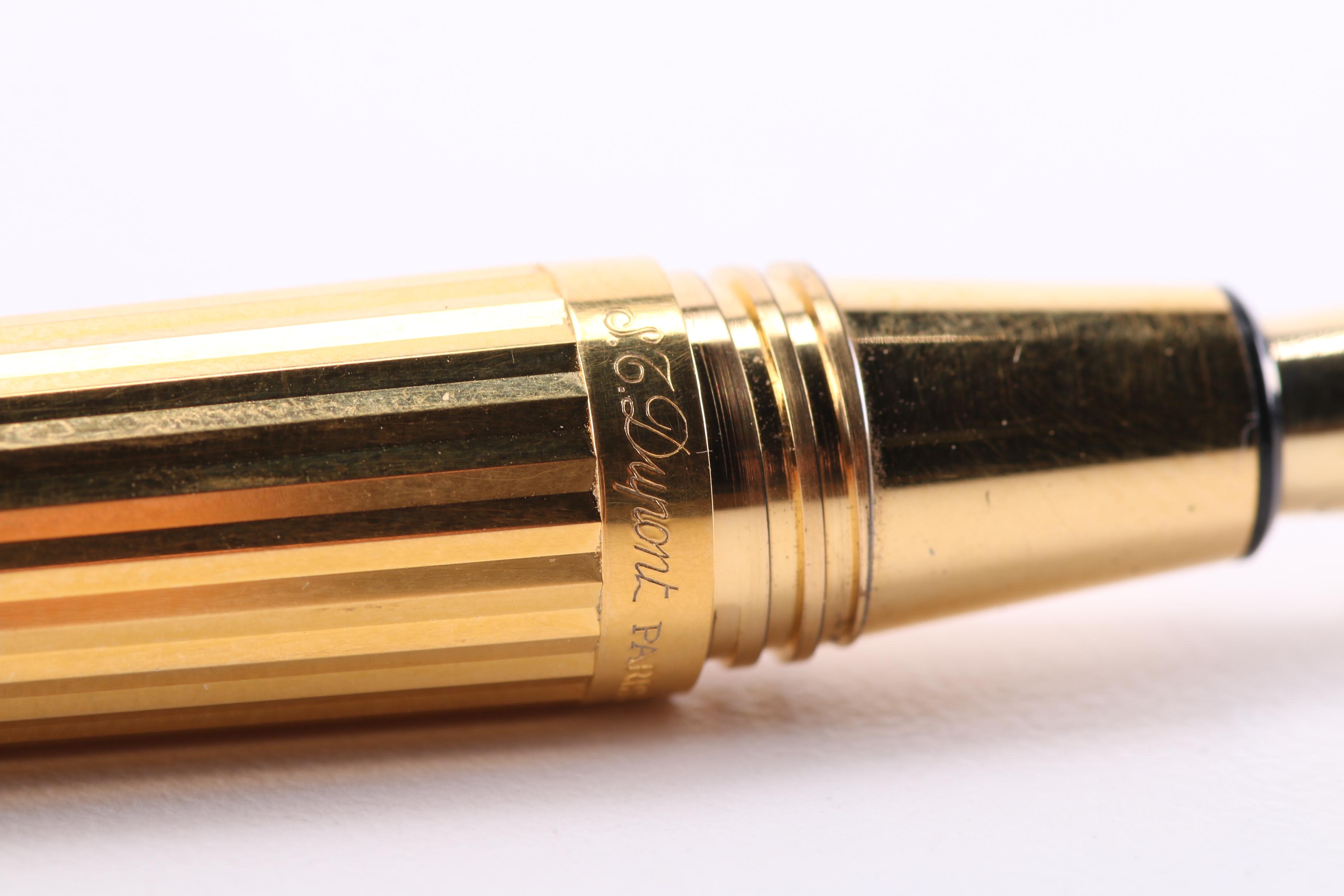S.T. Dupont 18k Gold Nib Fountain Pen