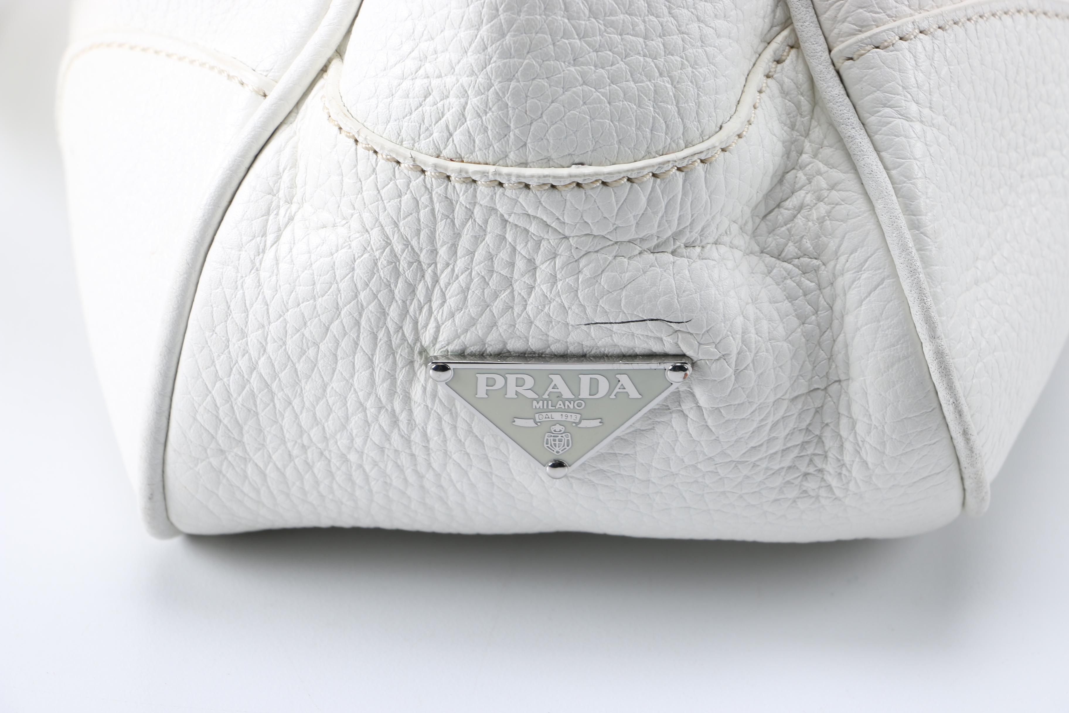 Prada White Leather Handbag