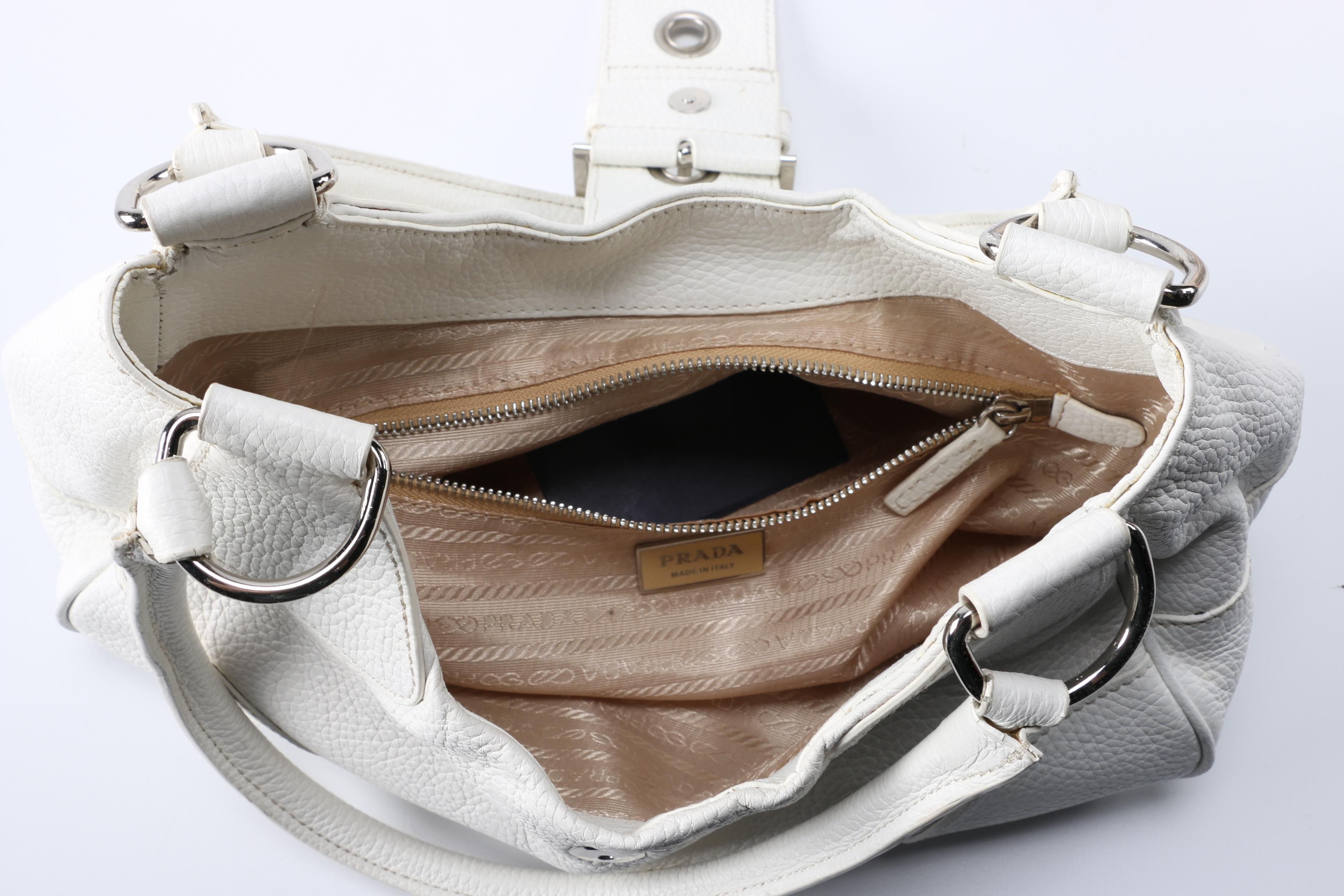 Prada White Leather Handbag