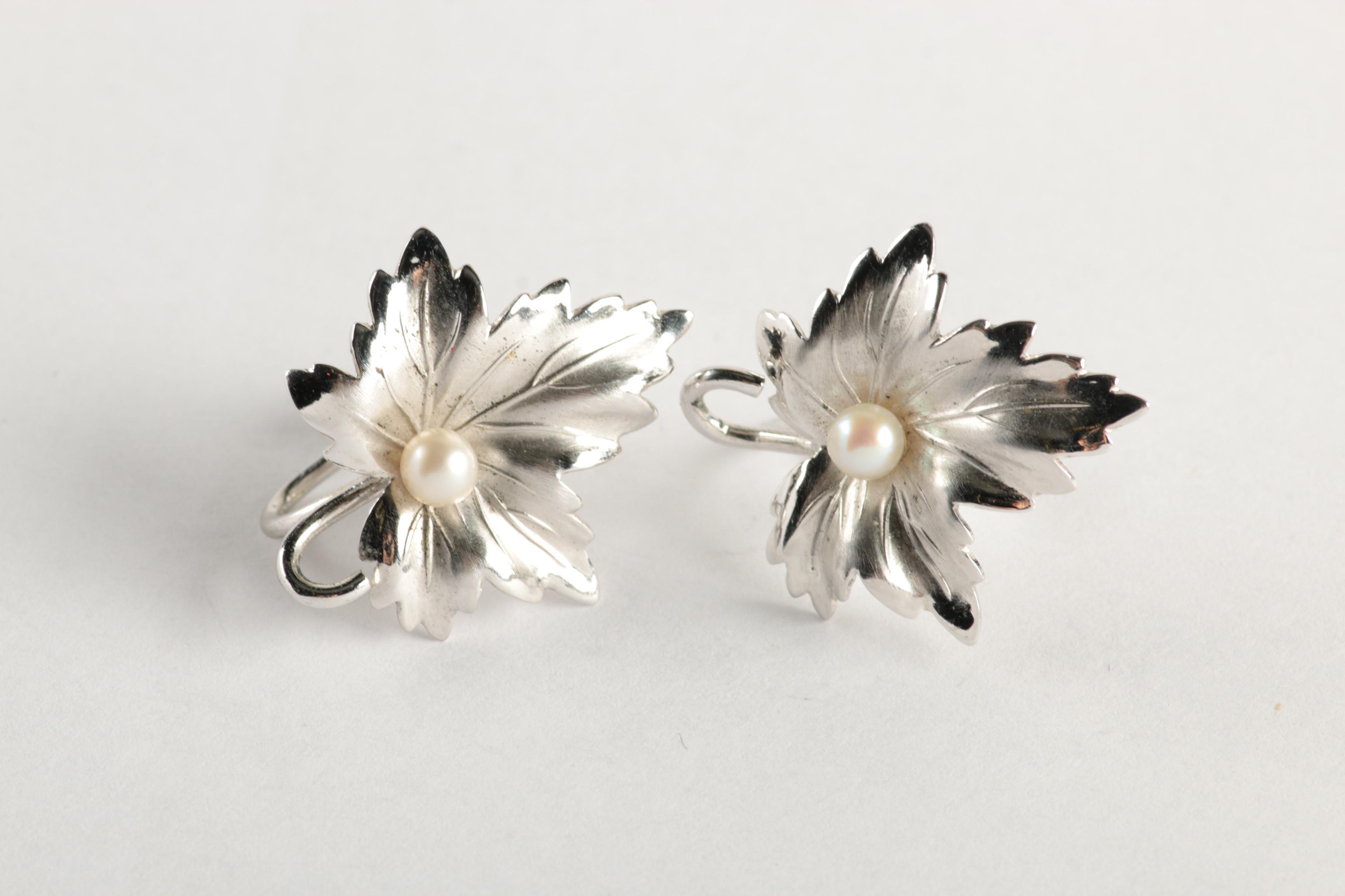 Vintage H. S. Bick Sterling Silver Pins and Earrings