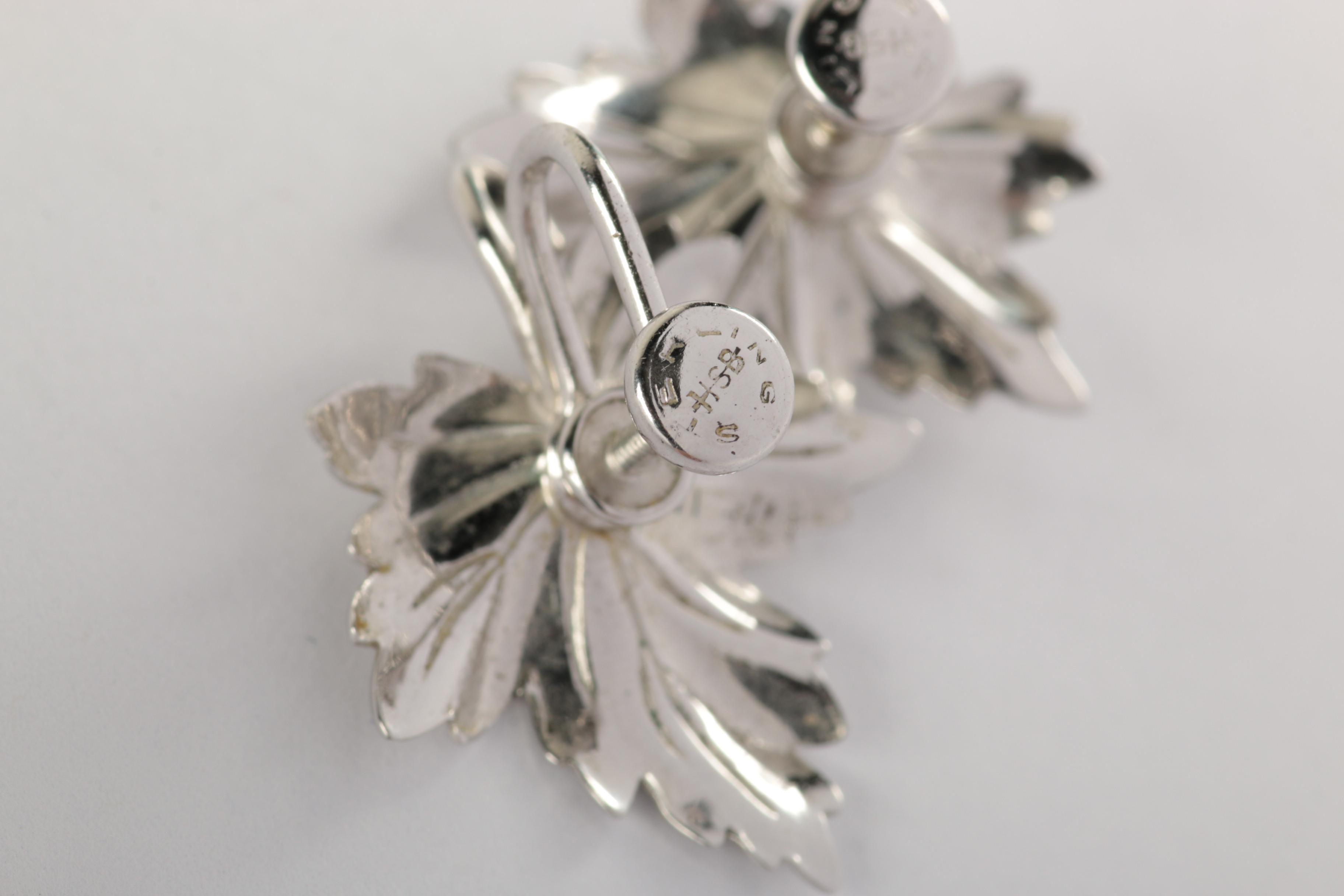 Vintage H. S. Bick Sterling Silver Pins and Earrings