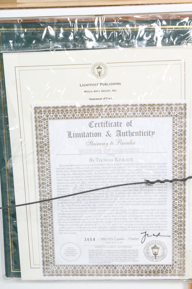 Thomas Kinkade Limited Edition Print "Stairway To Paradise"