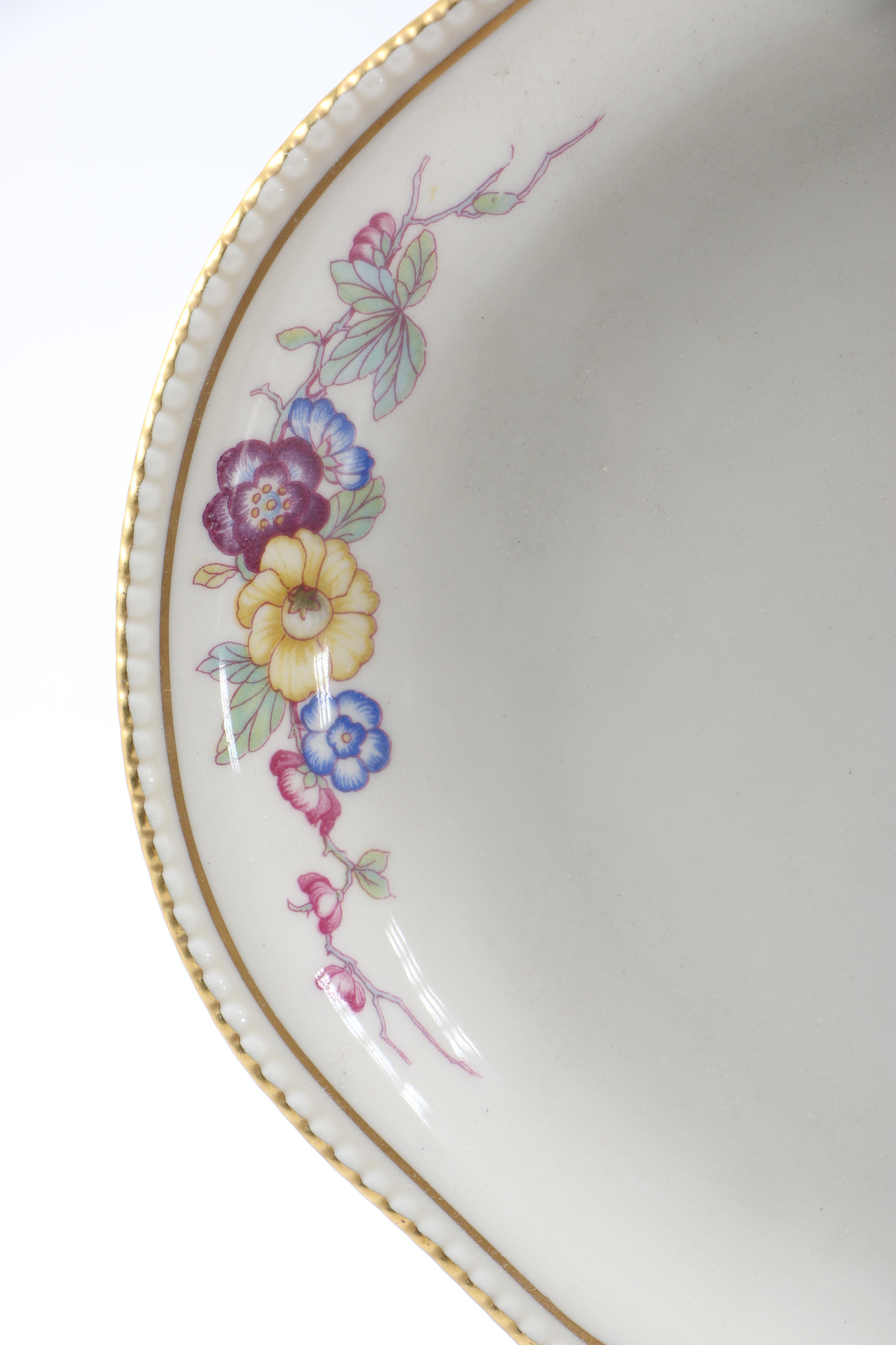 Castleton China "Phoenix" Lidded Bowl And Platter