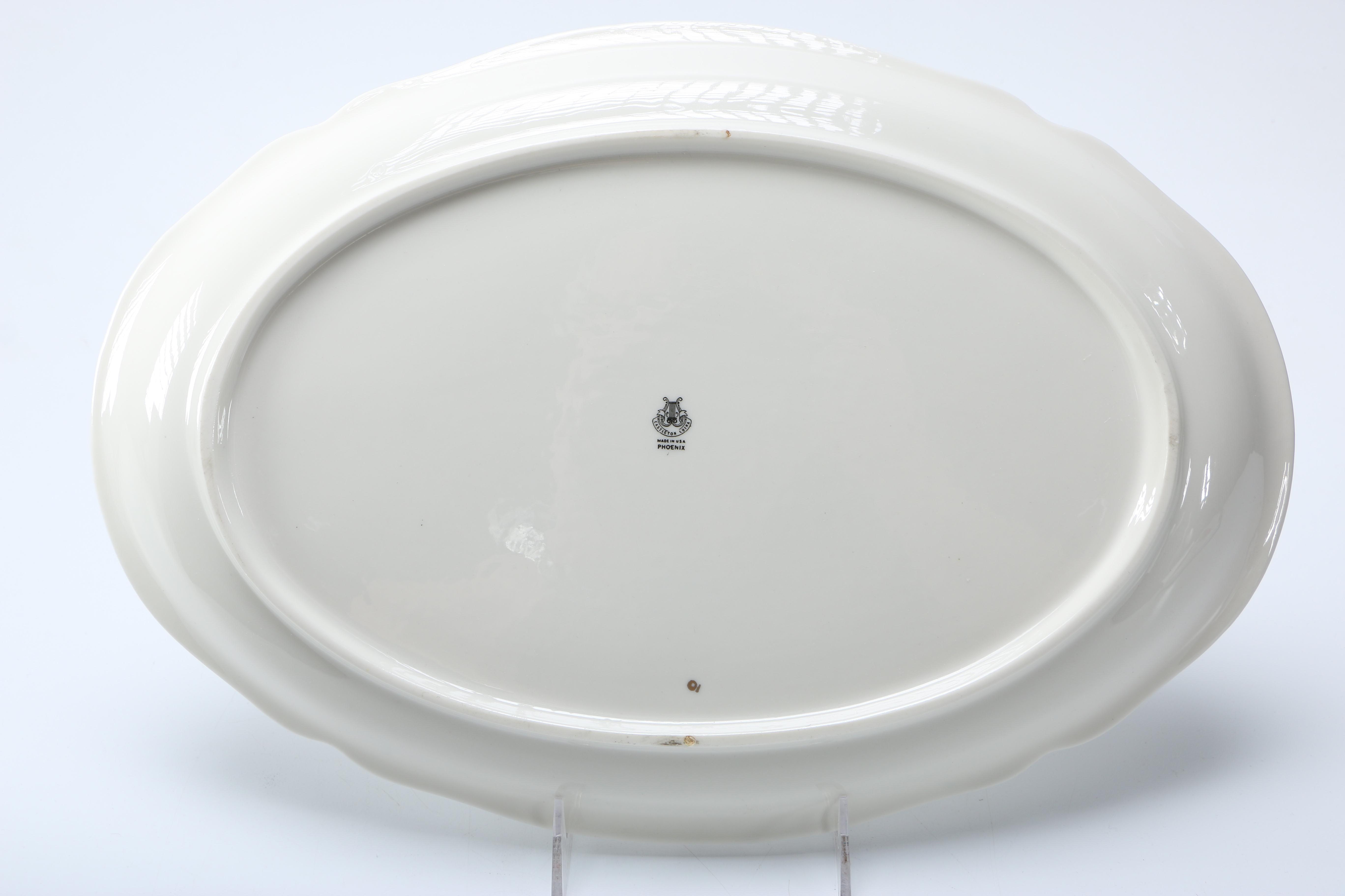 Castleton China "Phoenix" Lidded Bowl And Platter