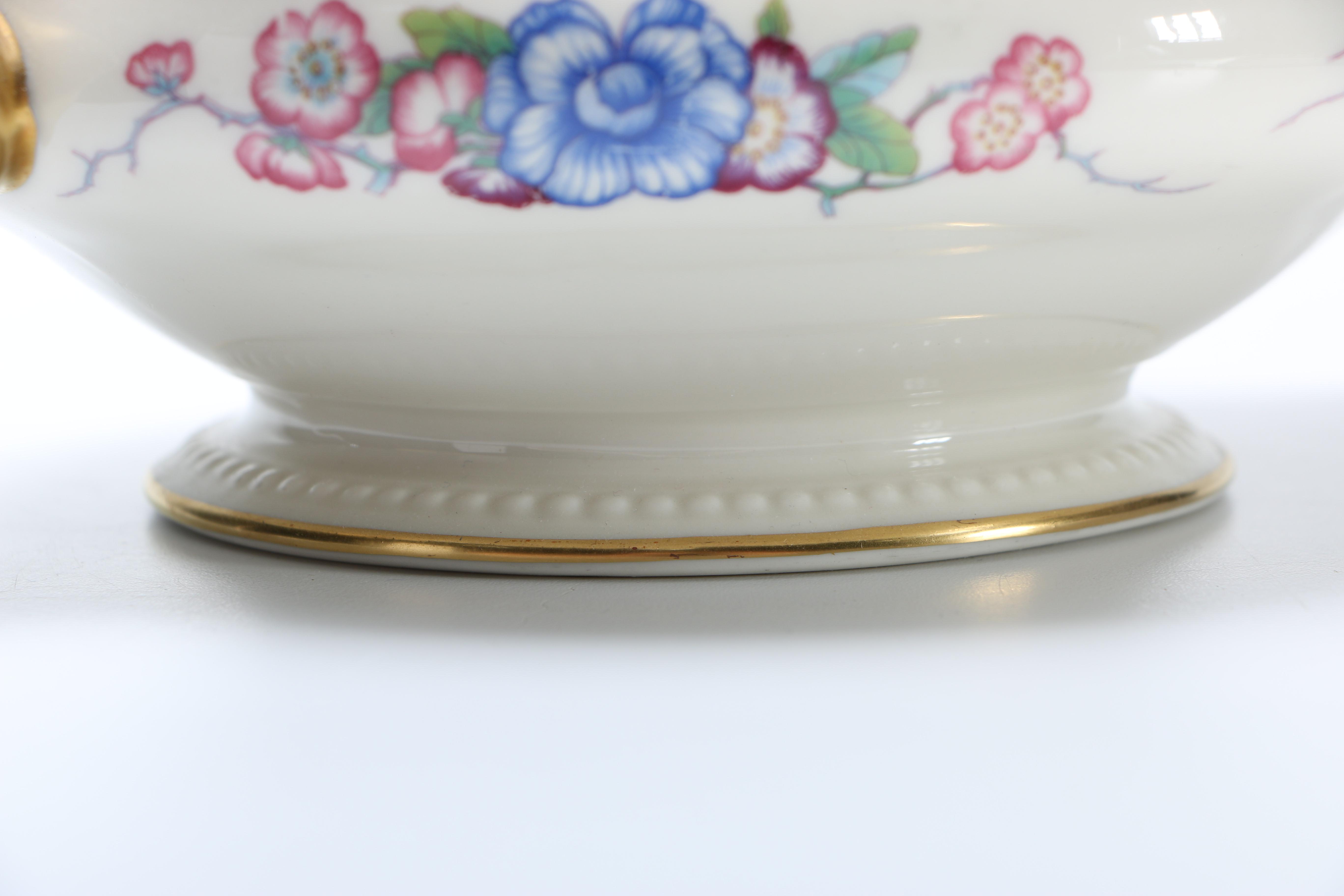 Castleton China "Phoenix" Lidded Bowl And Platter