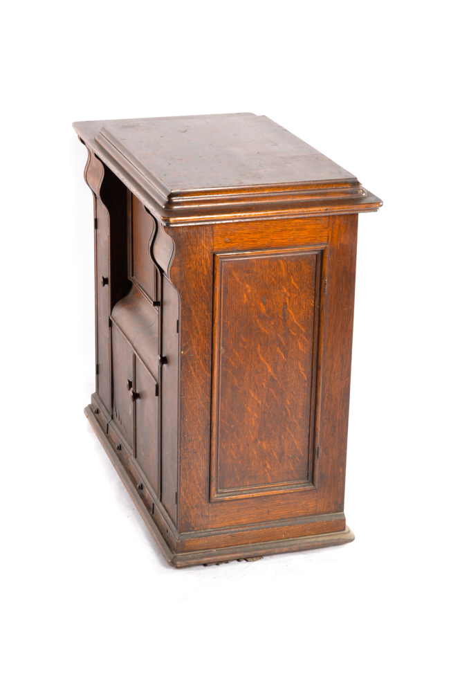 Antique Parlor Treadle Cabinet with Singer 66 Sewing Machine