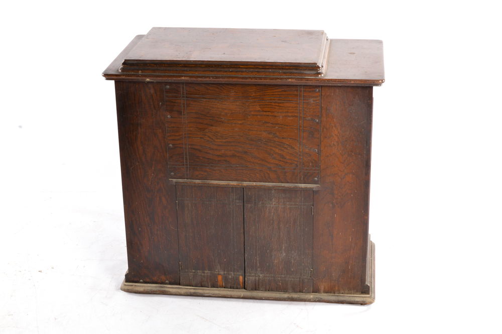 Antique Parlor Treadle Cabinet with Singer 66 Sewing Machine