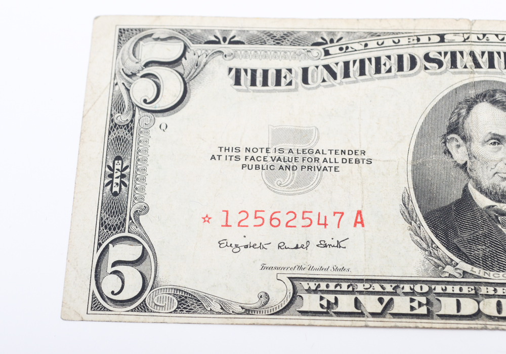 Group of US Currency, Including $1 Silver Certificate Star Notes