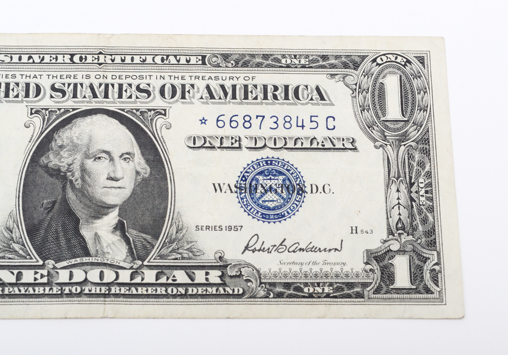 Group of US Currency, Including $1 Silver Certificate Star Notes