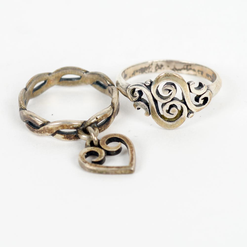 Pair of James Avery Sterling Rings